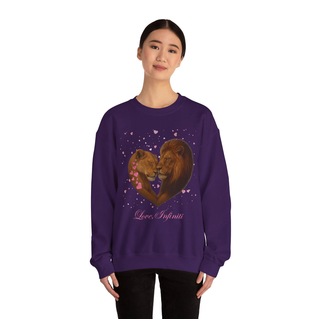 Lion Hearts - Love, Infiniti Unisex Crewneck Sweater