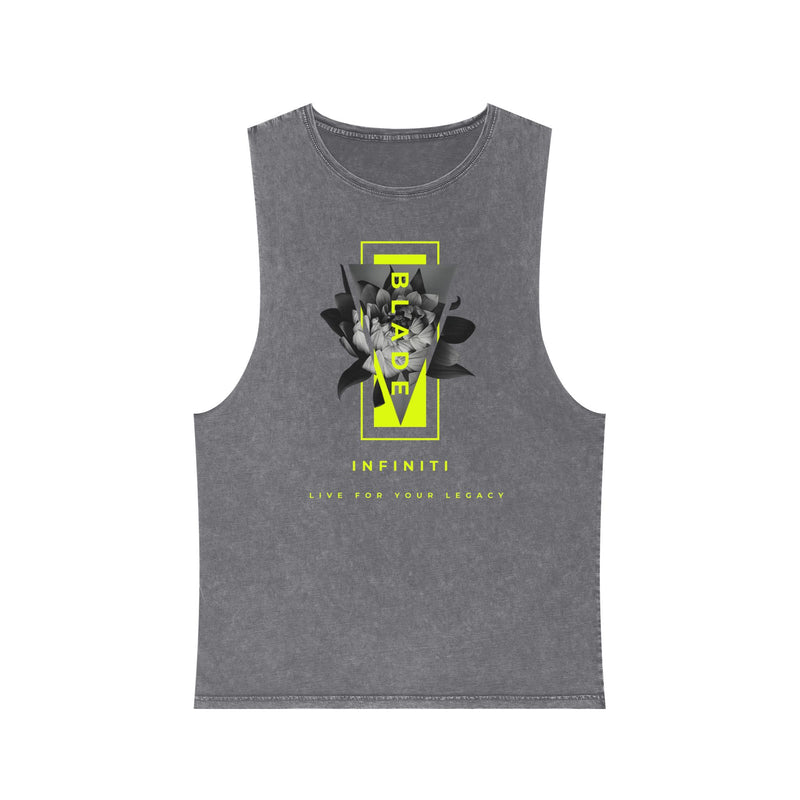 Flora Essence Neon Green Floral Tank Top