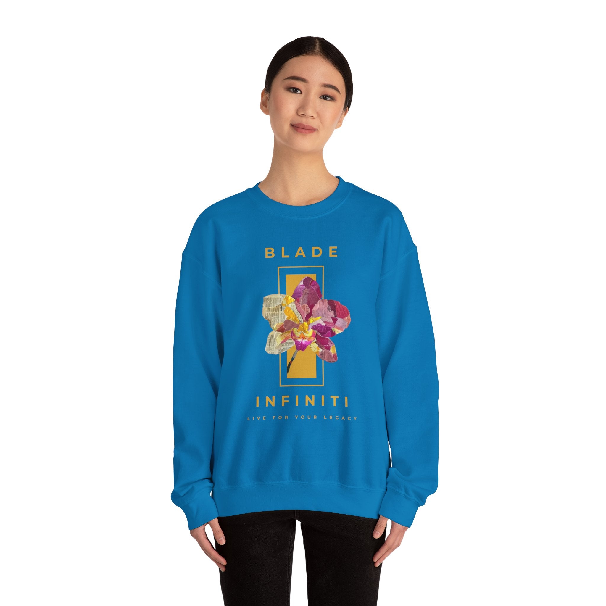 Essence of Infiniti Yellow Floral Unisex Crewneck Sweater