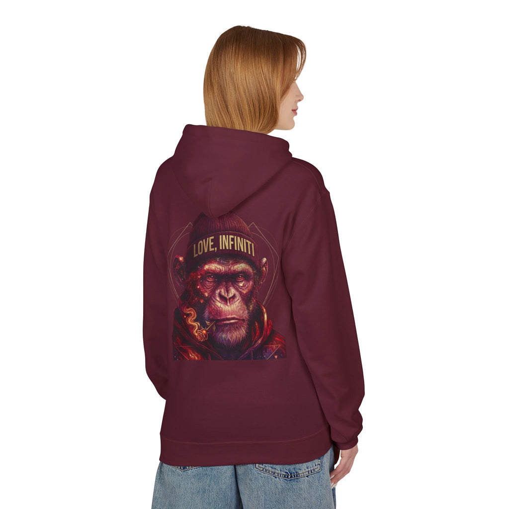 Weed/Rose Galactic Monkey - Love, Infiniti Hoodie