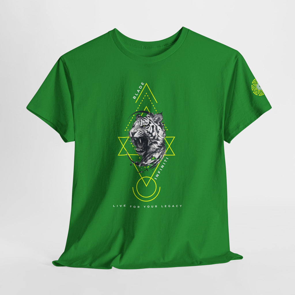 Geometric King Neon Green Tiger T-Shirt