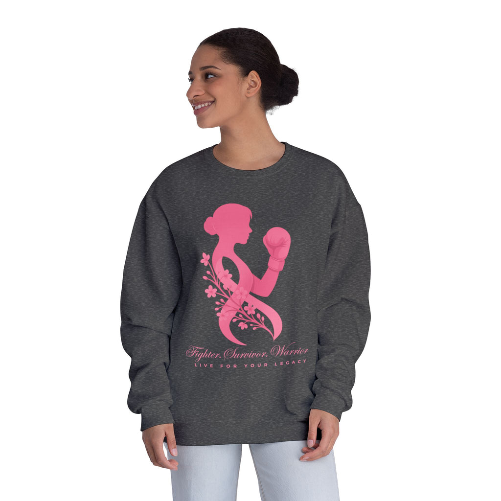 Fighter. Survivor. Warrior | Breast Cancer Sweatshirt/Sweater
