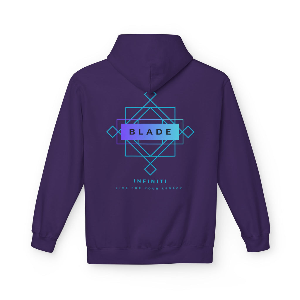 Geometric Infiniti Aqua/Purple Hoodie