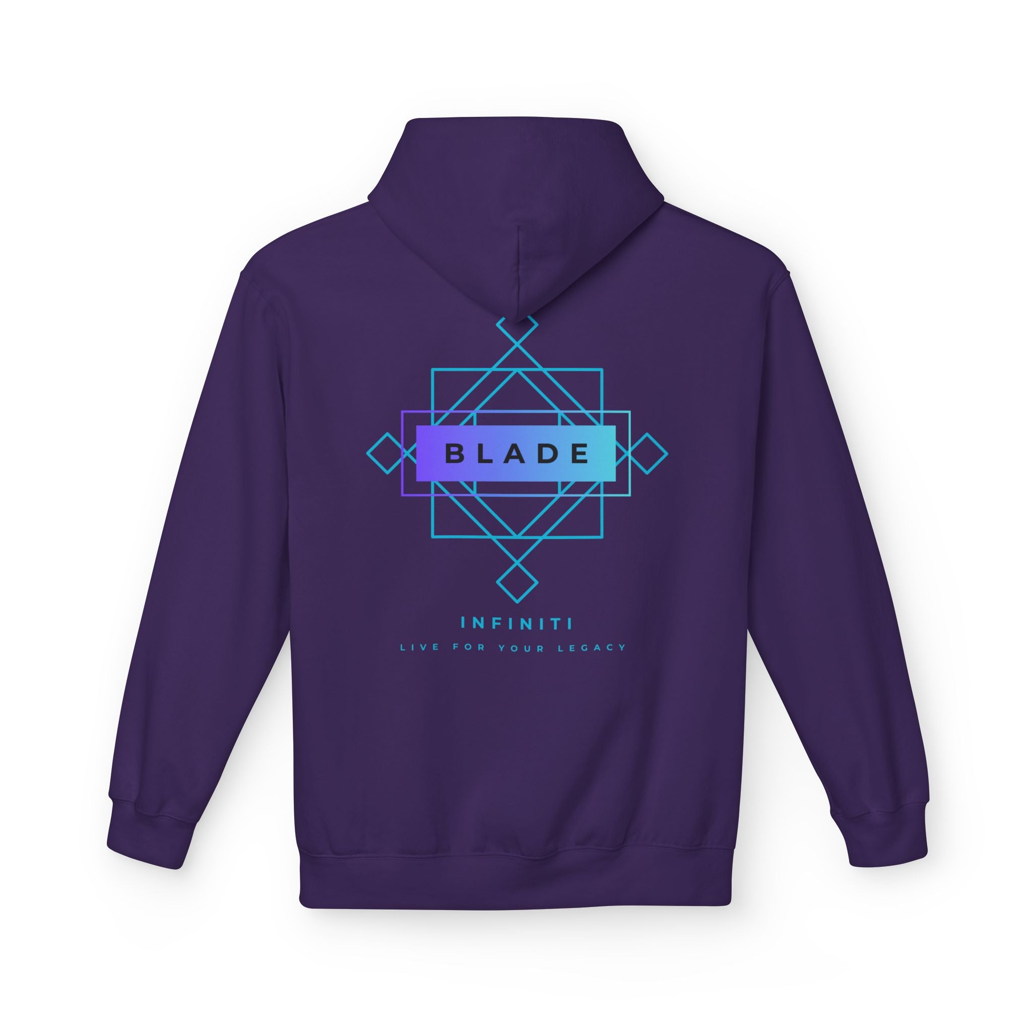 Geometric Infiniti Aqua/Purple Hoodie