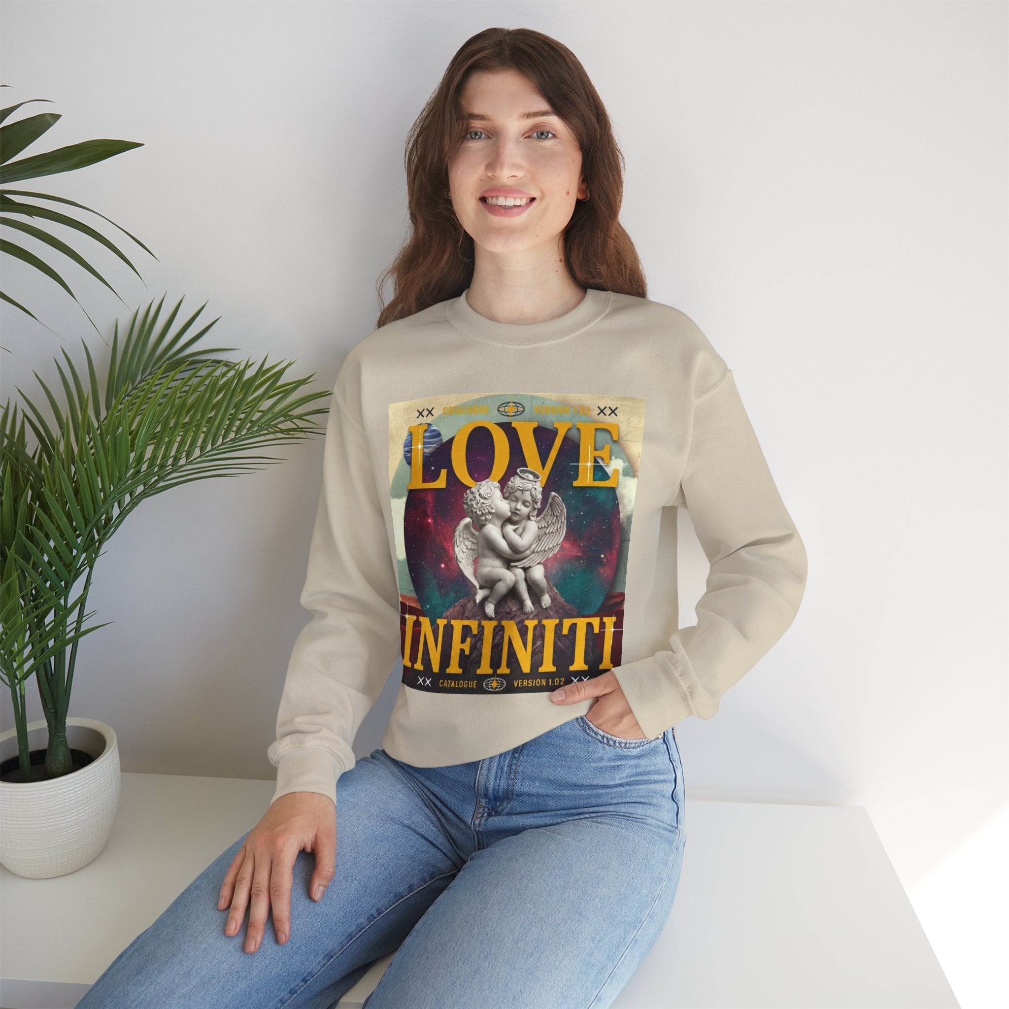 Celestial Love, Infiniti Unisex Crewneck Sweater