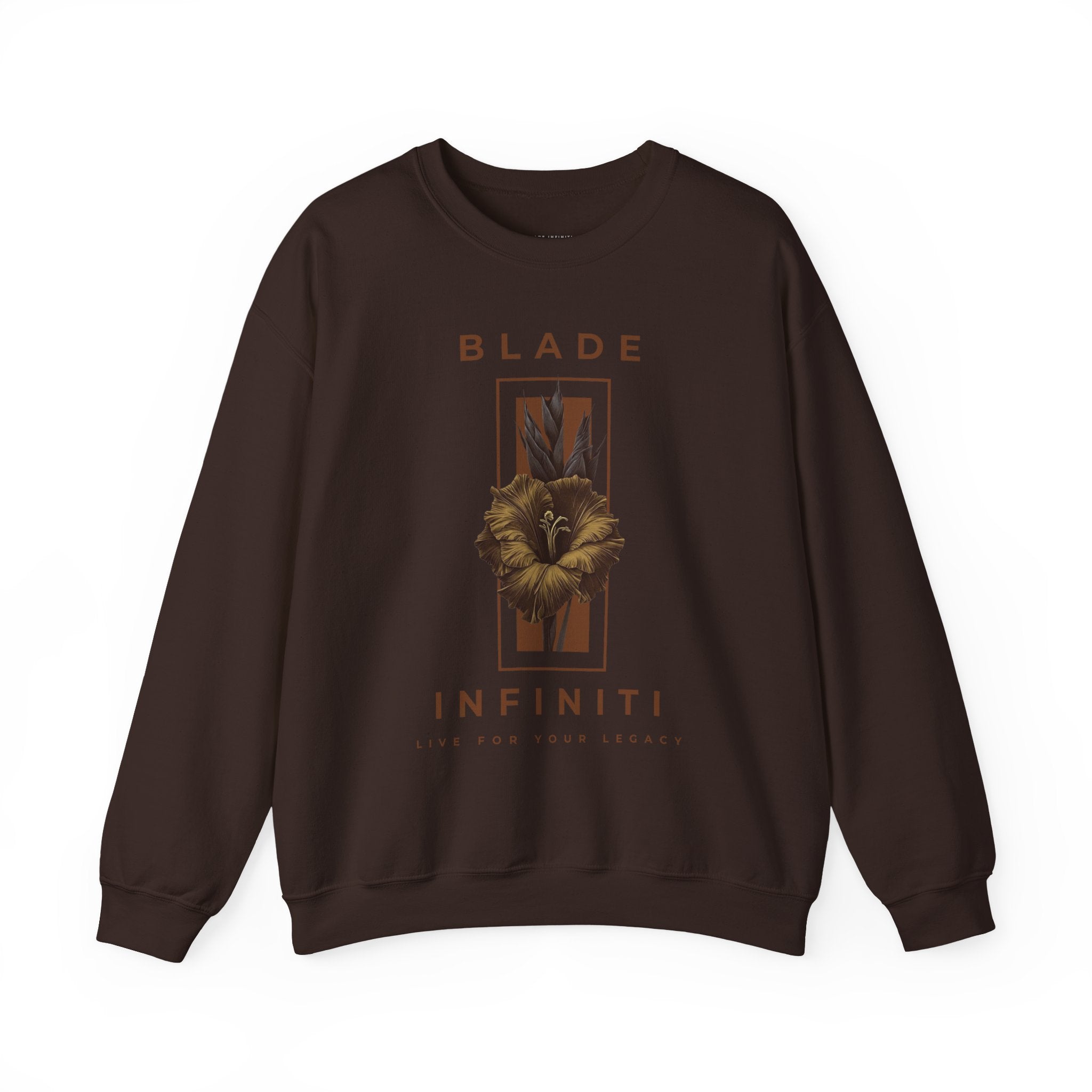 Essence of Infiniti Brown Floral Unisex Crewneck Sweater