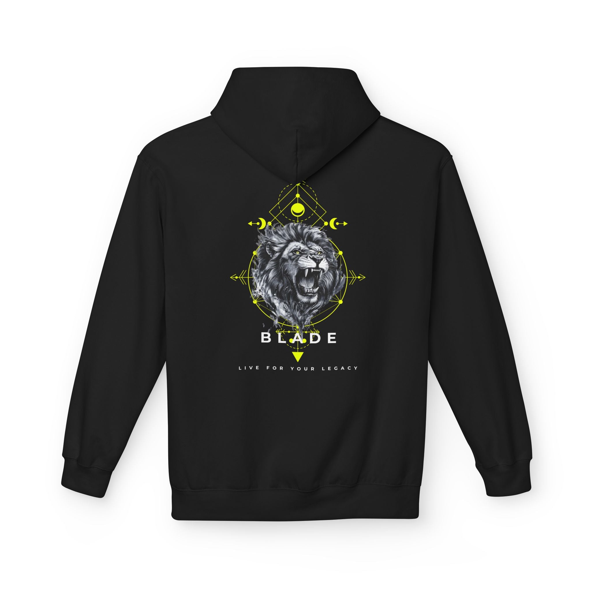 Geometric King White TX Lion Hoodie
