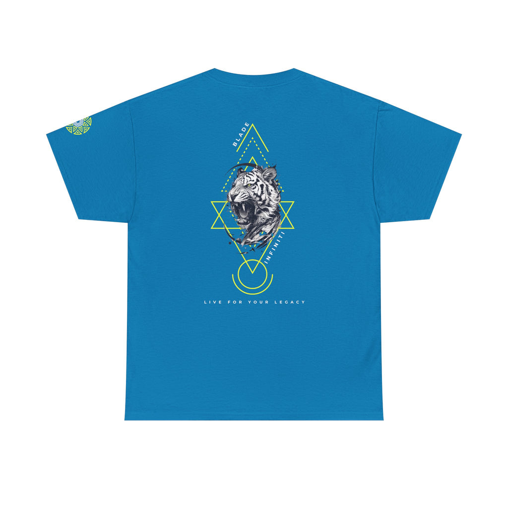 Geometric King Version 2 Neon Green Tiger Back T-Shirt