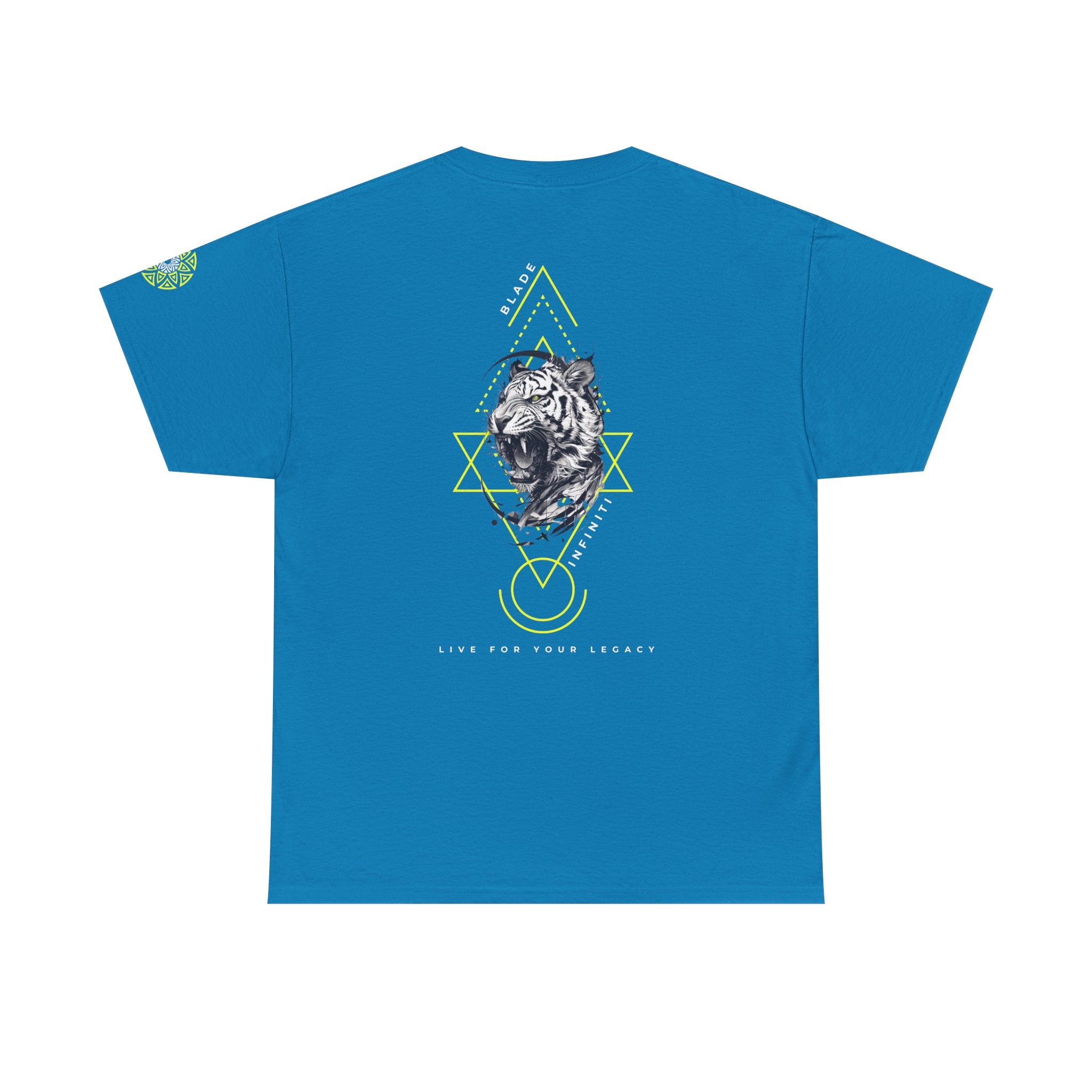 Geometric King Version 2 Neon Green Tiger Back T-Shirt