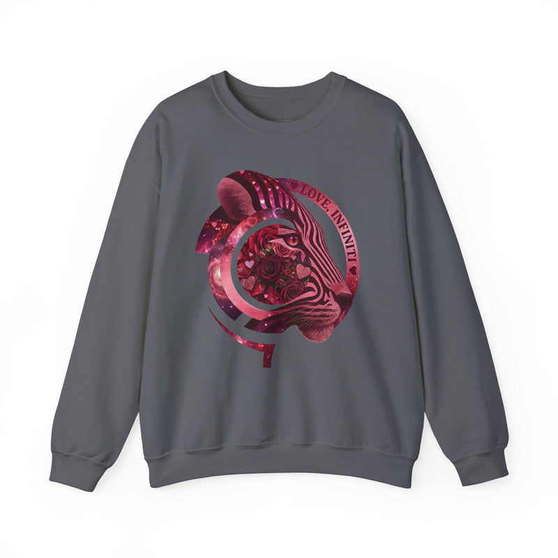 Safari Bloom Tiger Love, Infiniti Unisex Crewneck Sweater