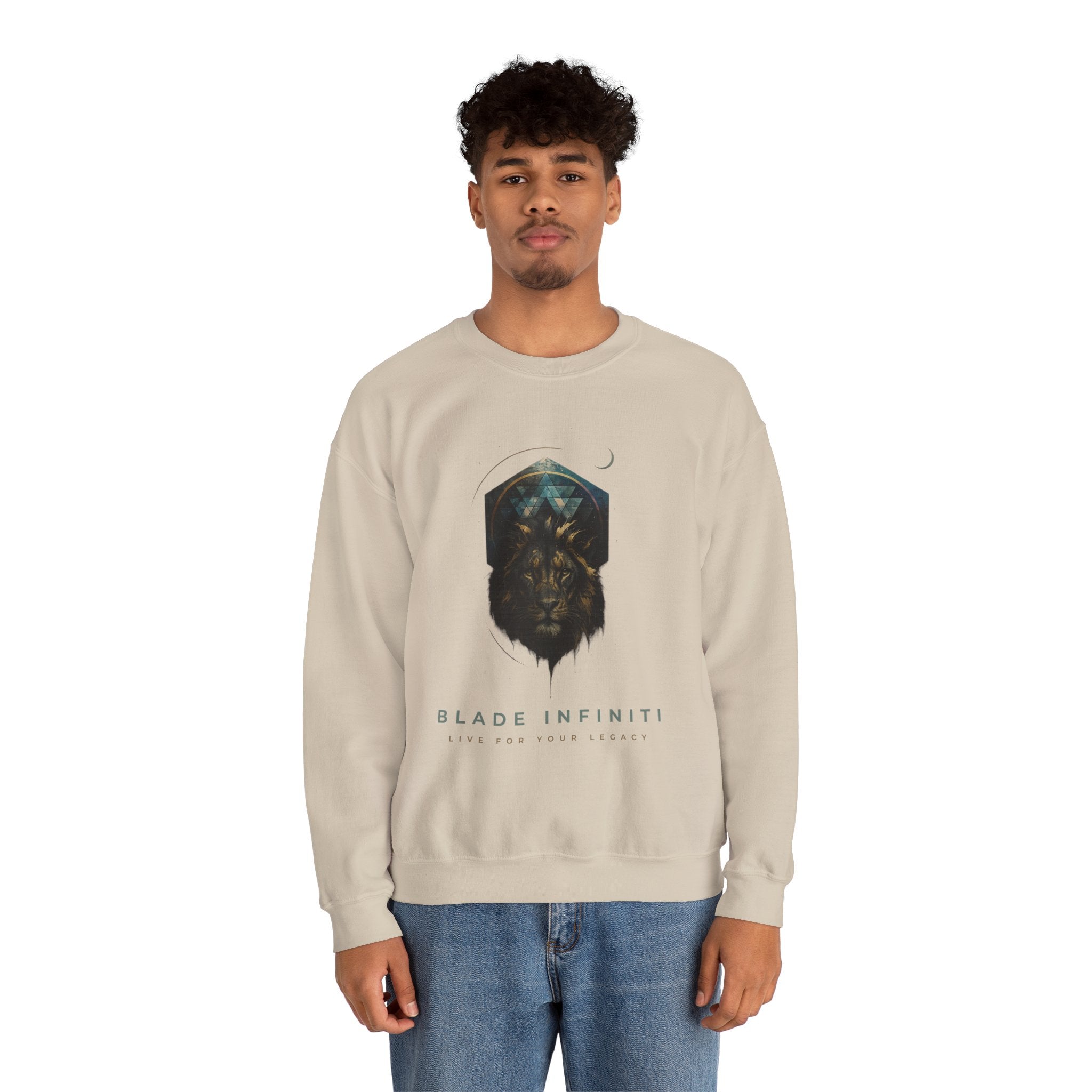 Galactic Lion Unisex Crewneck Sweater