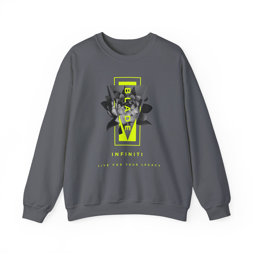 Flora Essence Neon Green Floral Unisex Crewneck Sweater