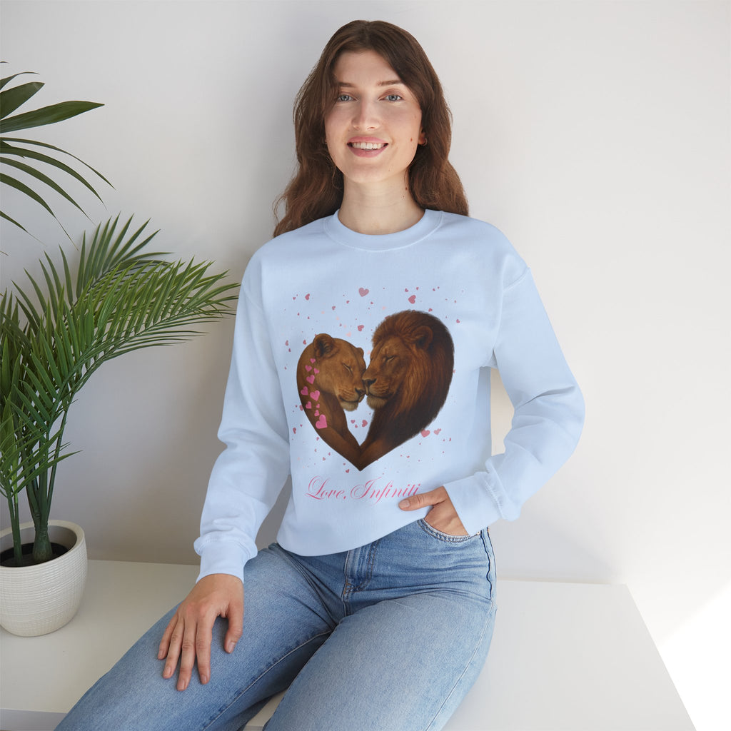 Lion Hearts - Love, Infiniti Unisex Crewneck Sweater