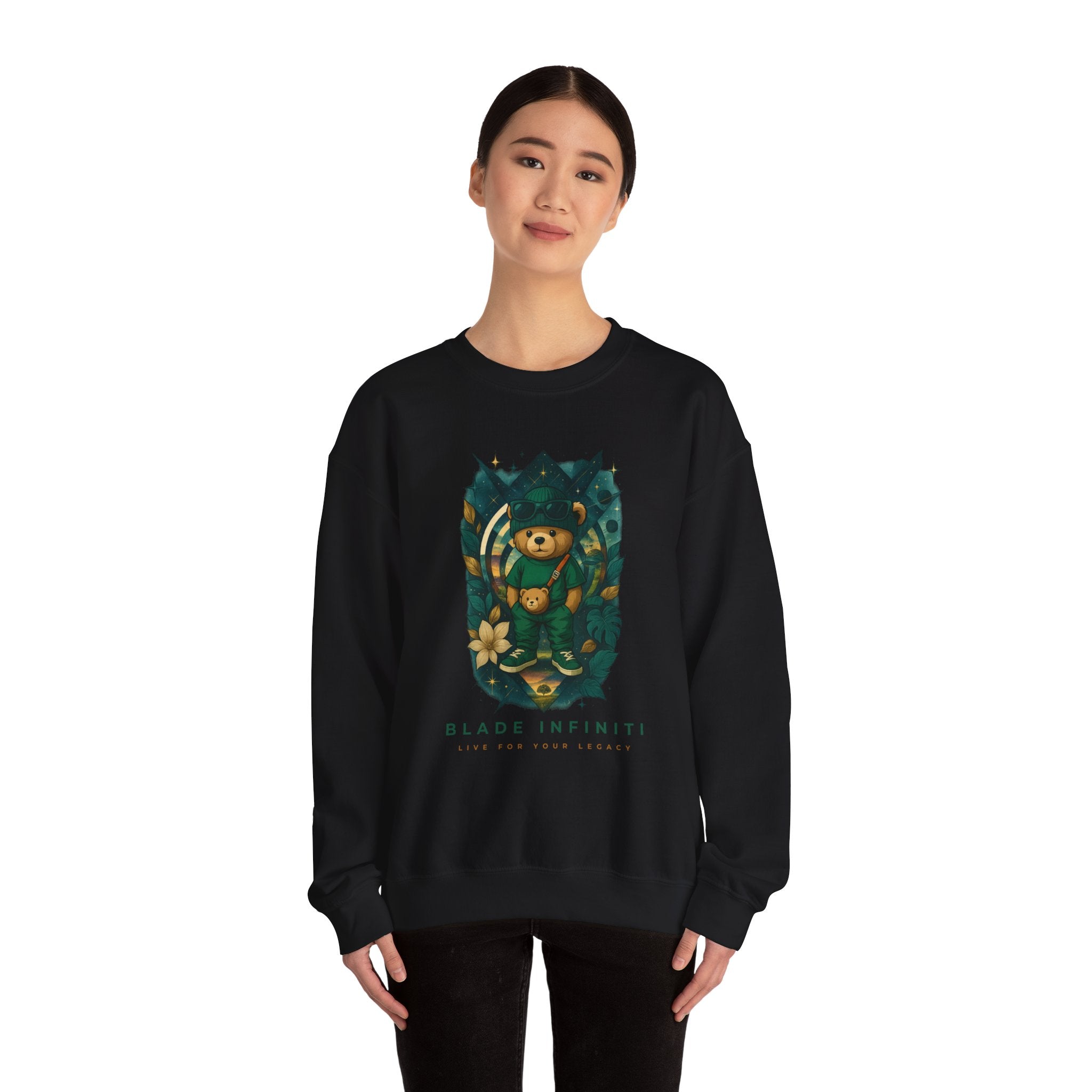 Galactic Teddy Bear V1 Unisex Crewneck Sweater