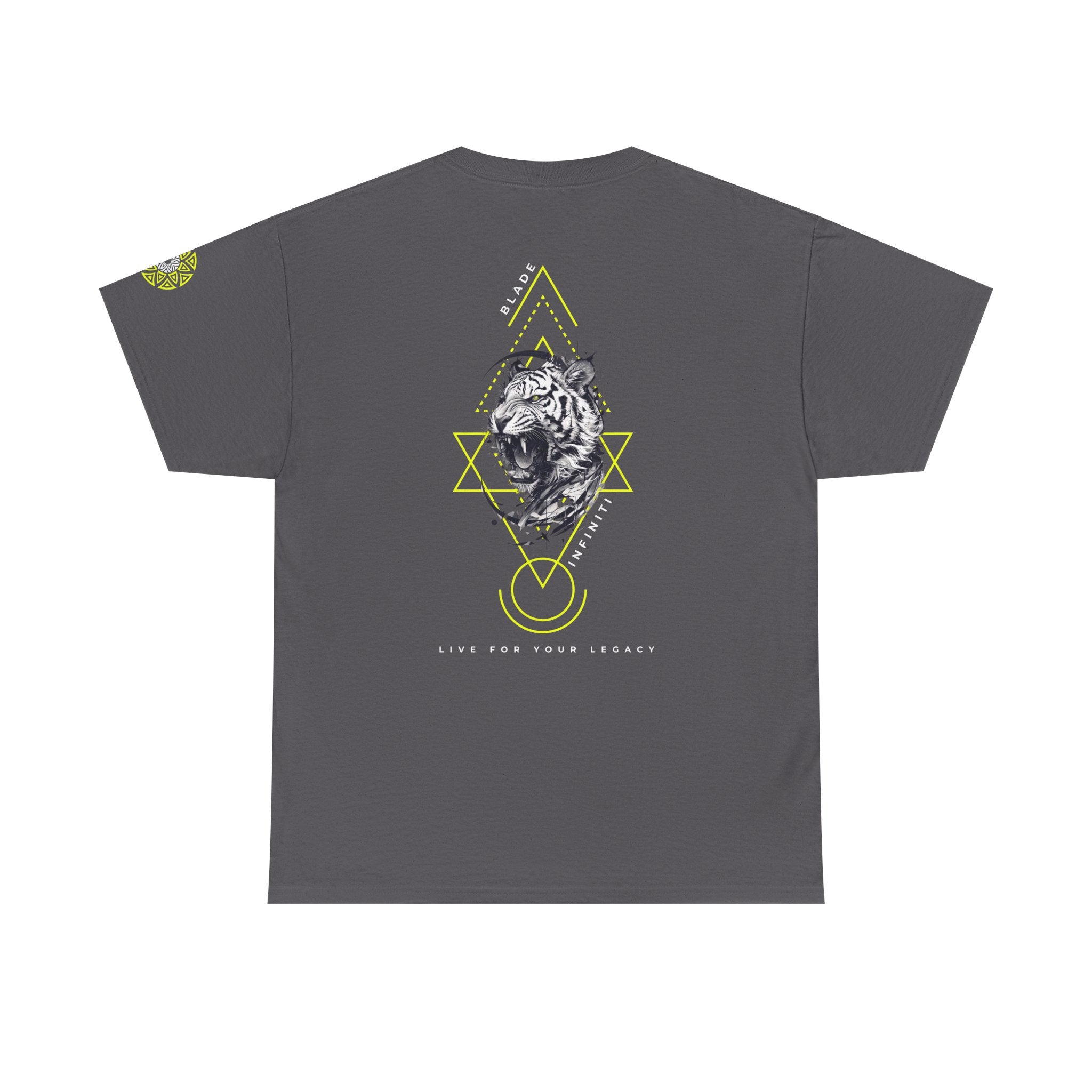 Geometric King Version 2 Neon Green Tiger Back T-Shirt