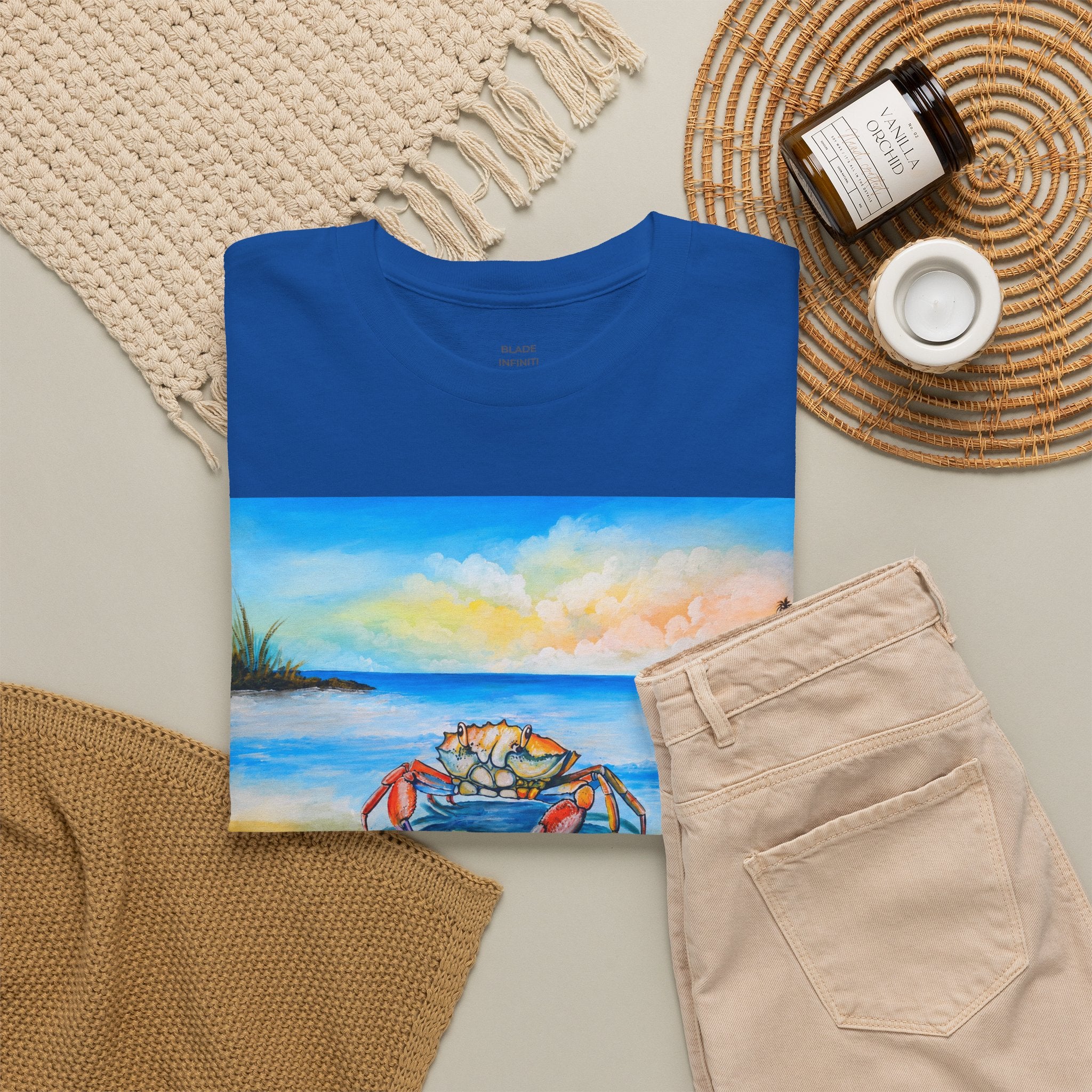 Coastal Crab Beach Sunset T-Shirt