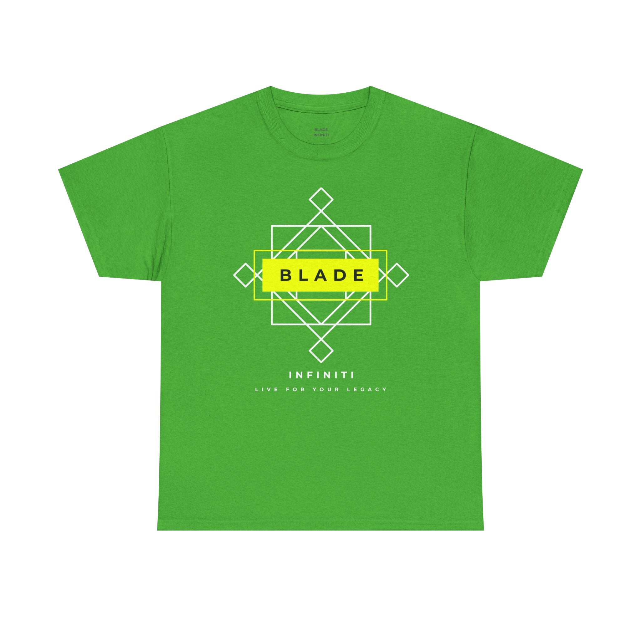 Geometric Infiniti Neon Green/White T-Shirt