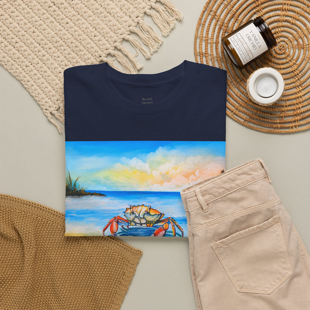 Coastal Crab Beach Sunset T-Shirt
