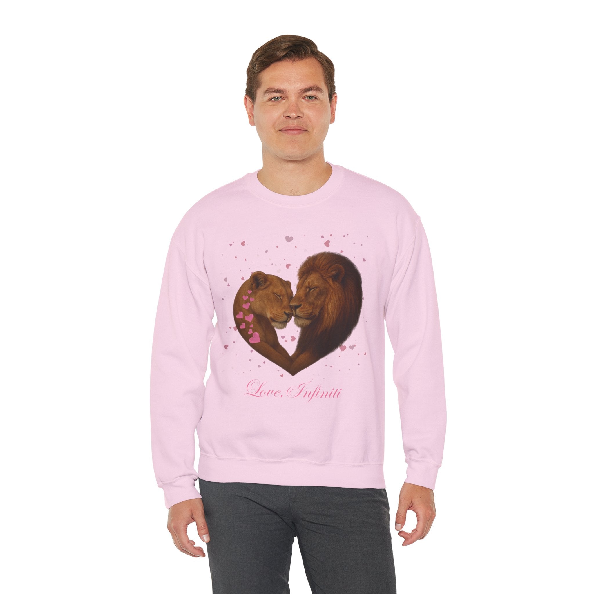 Lion Hearts - Love, Infiniti Unisex Crewneck Sweater
