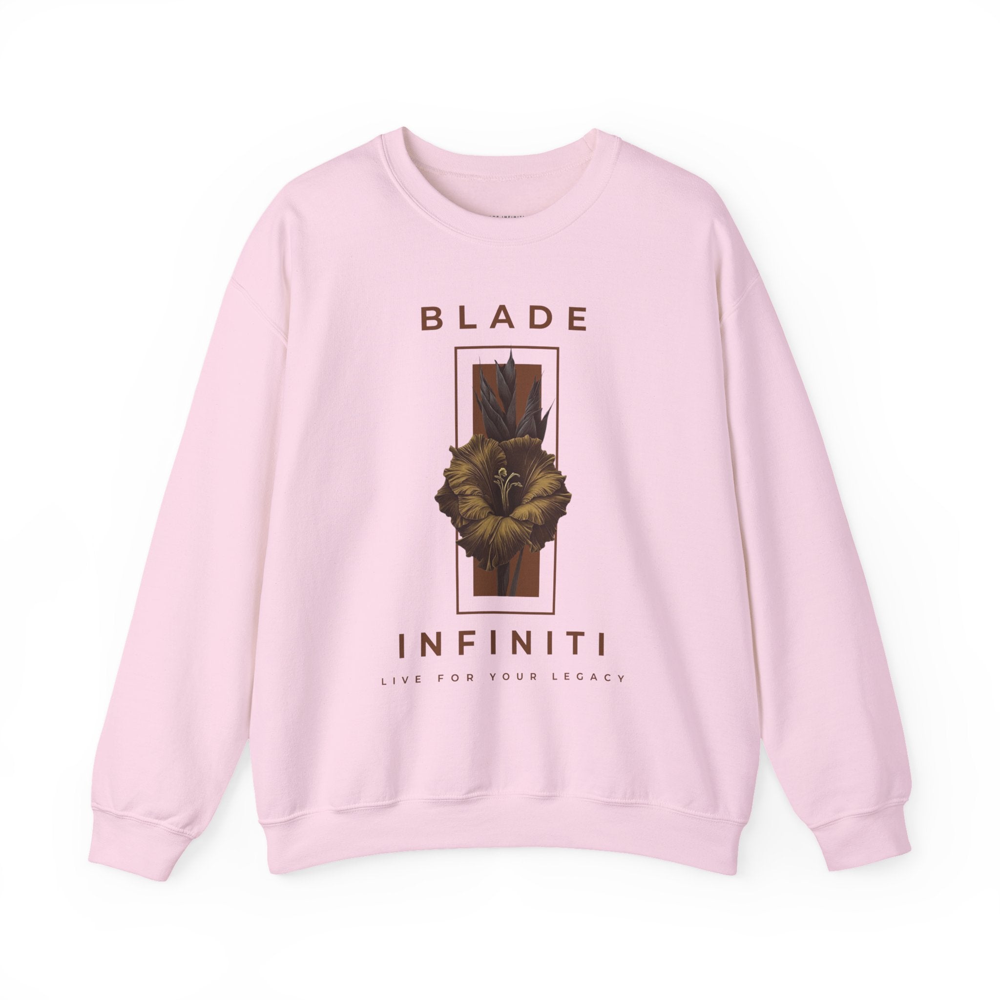 Essence of Infiniti Brown Floral Unisex Crewneck Sweater
