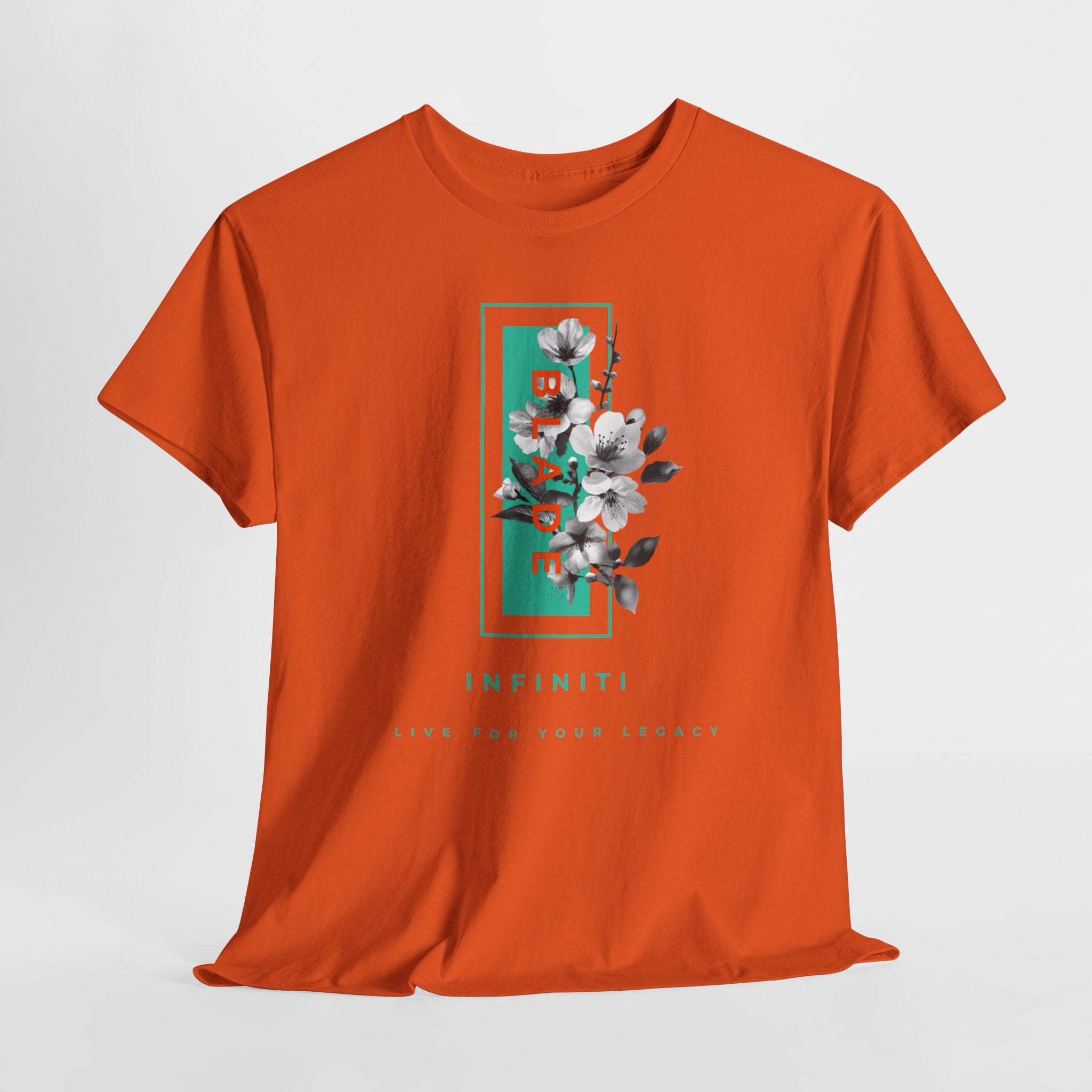 Bloom Bae Teal/Orange Floral T-Shirt