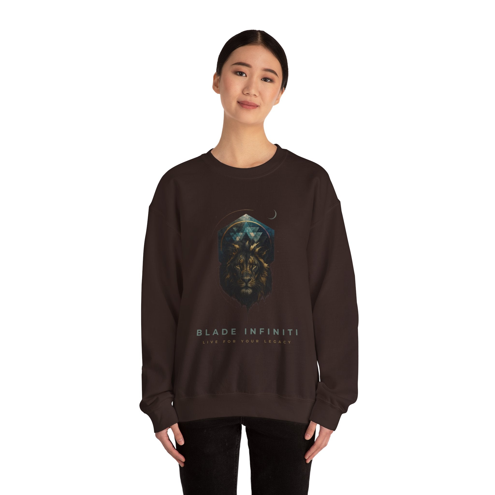 Galactic Lion Unisex Crewneck Sweater