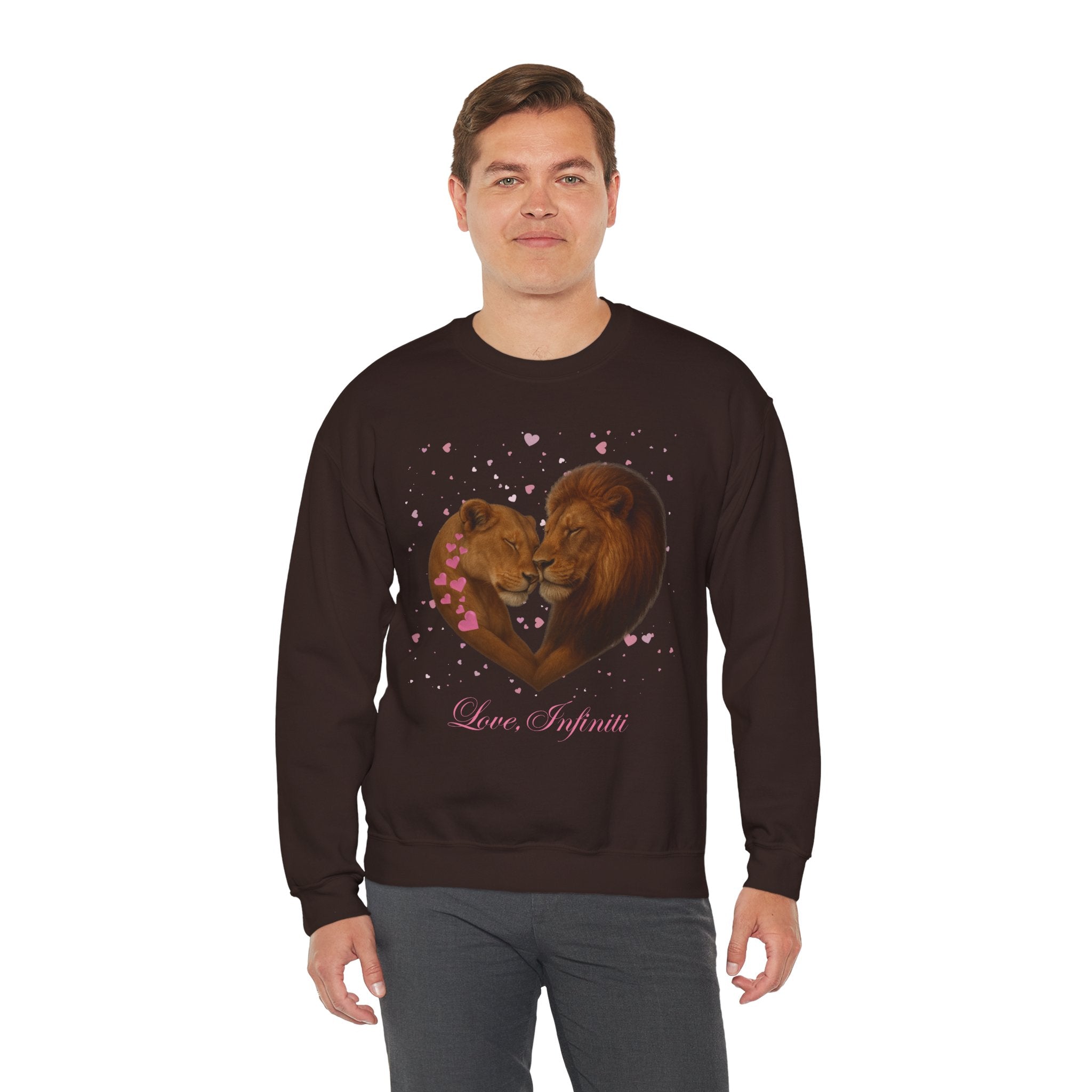 Lion Hearts - Love, Infiniti Unisex Crewneck Sweater