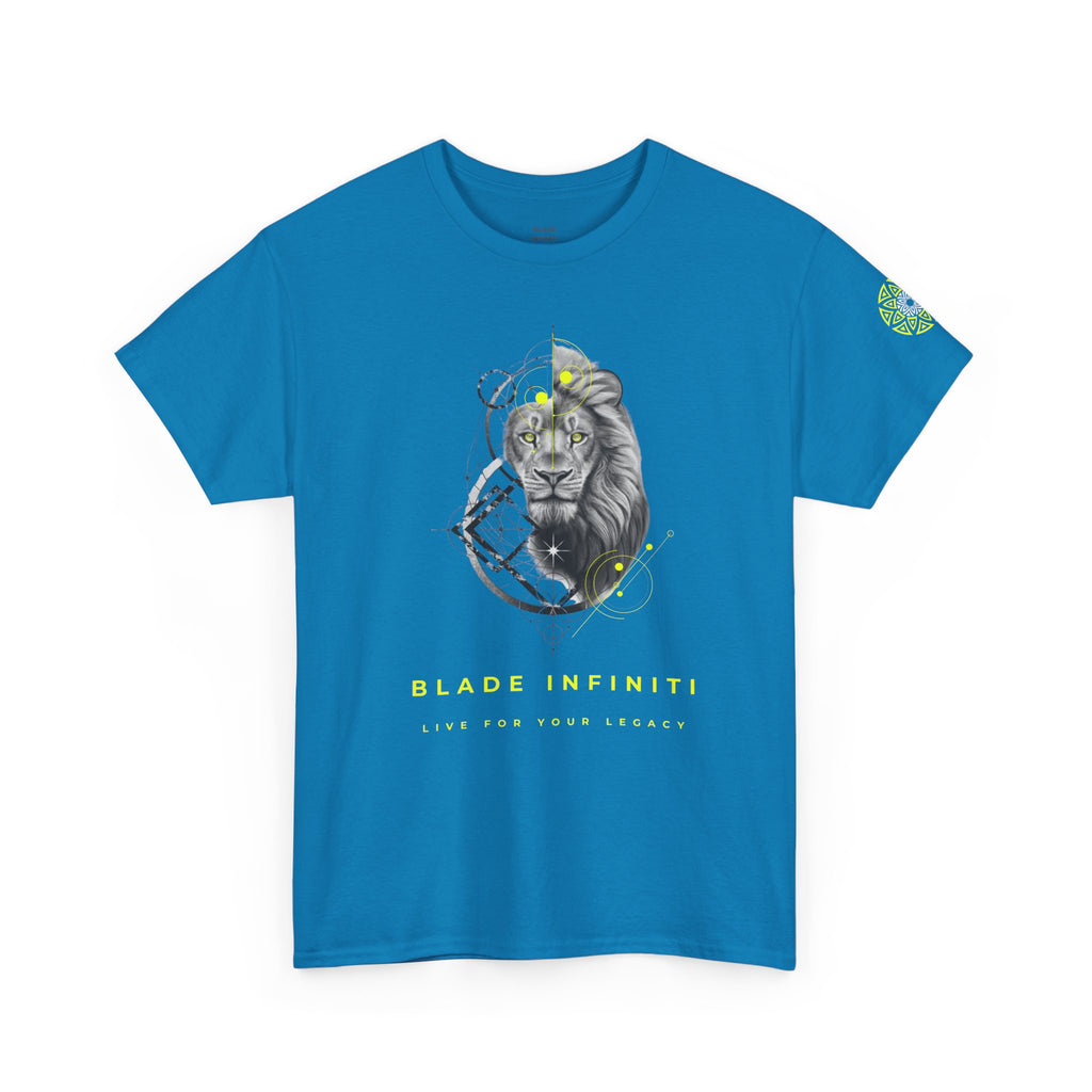 Geometric King Lion Neon Green TX T-Shirt