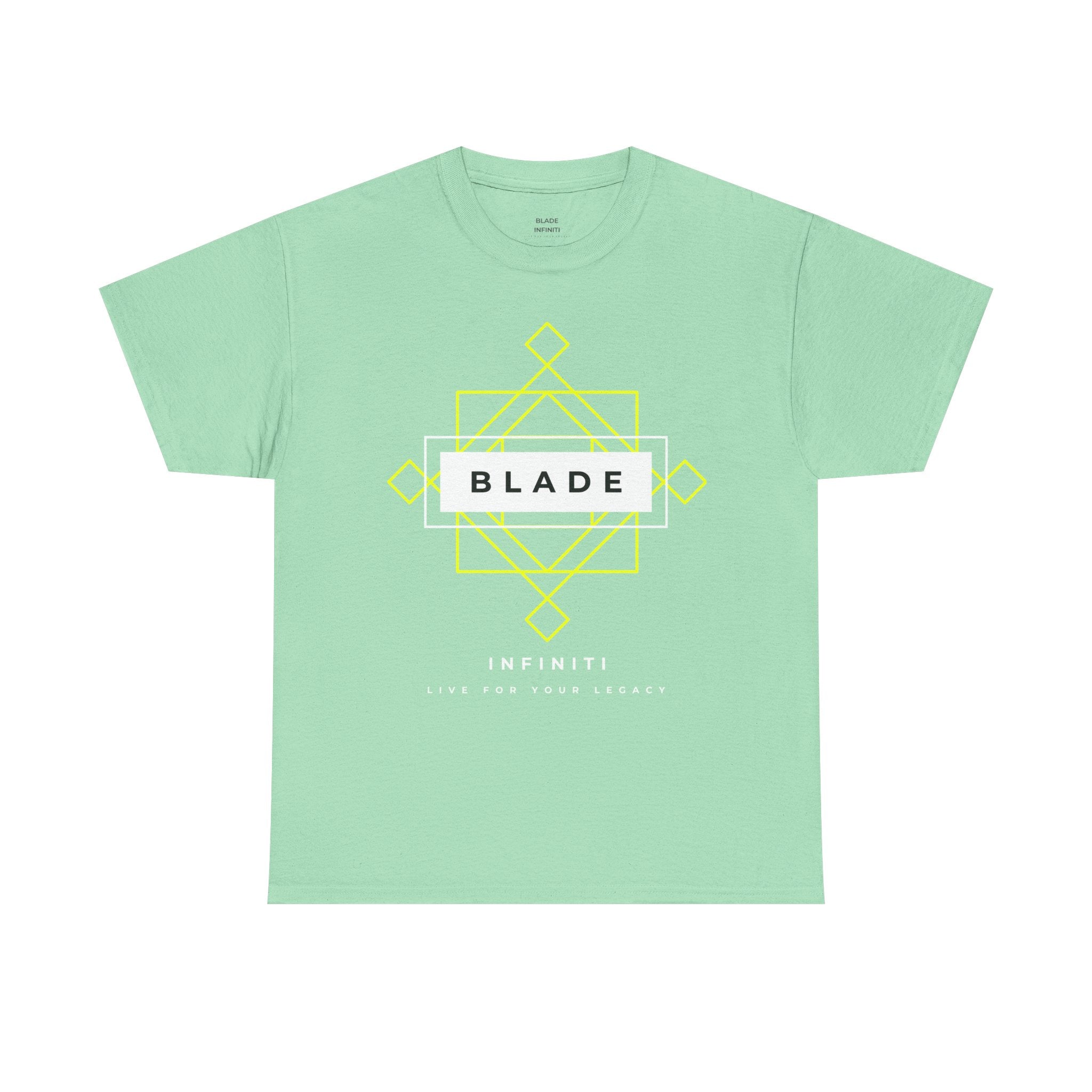 Geometric Infiniti Neon Green/White Ombre T-Shirt