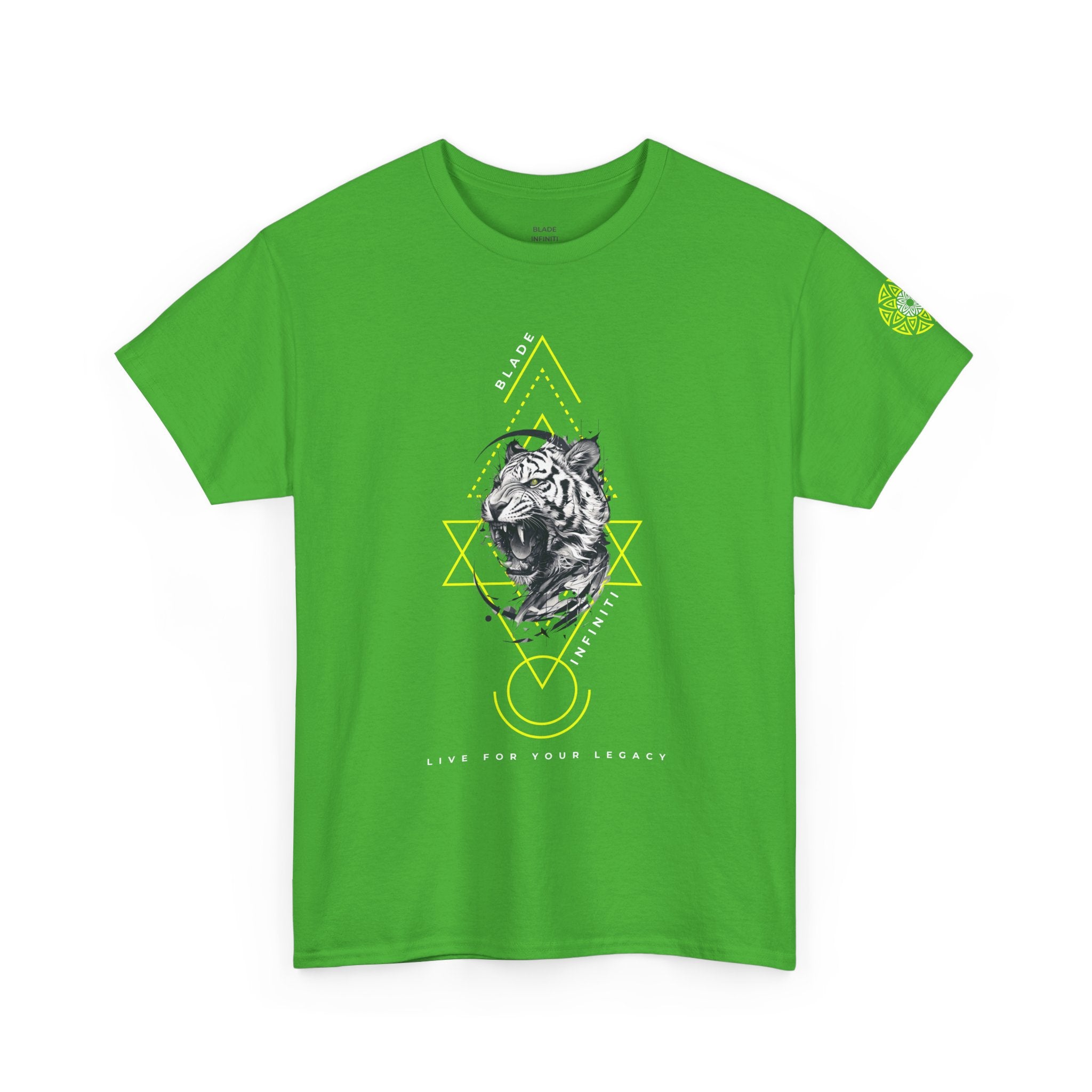 Geometric King Neon Green Tiger T-Shirt