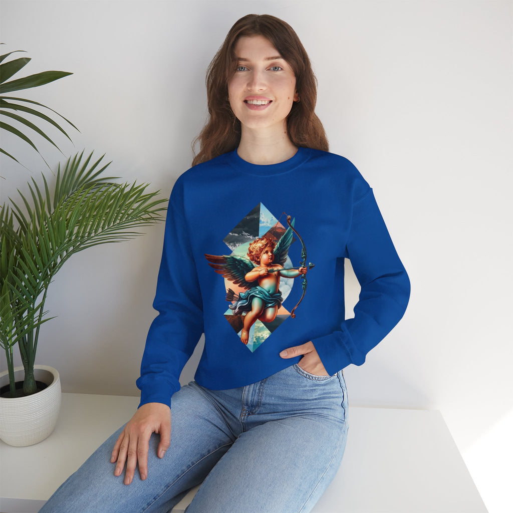 Cupid's Bow Blue + Arrow - Love, Infiniti Unisex Crewneck Sweater