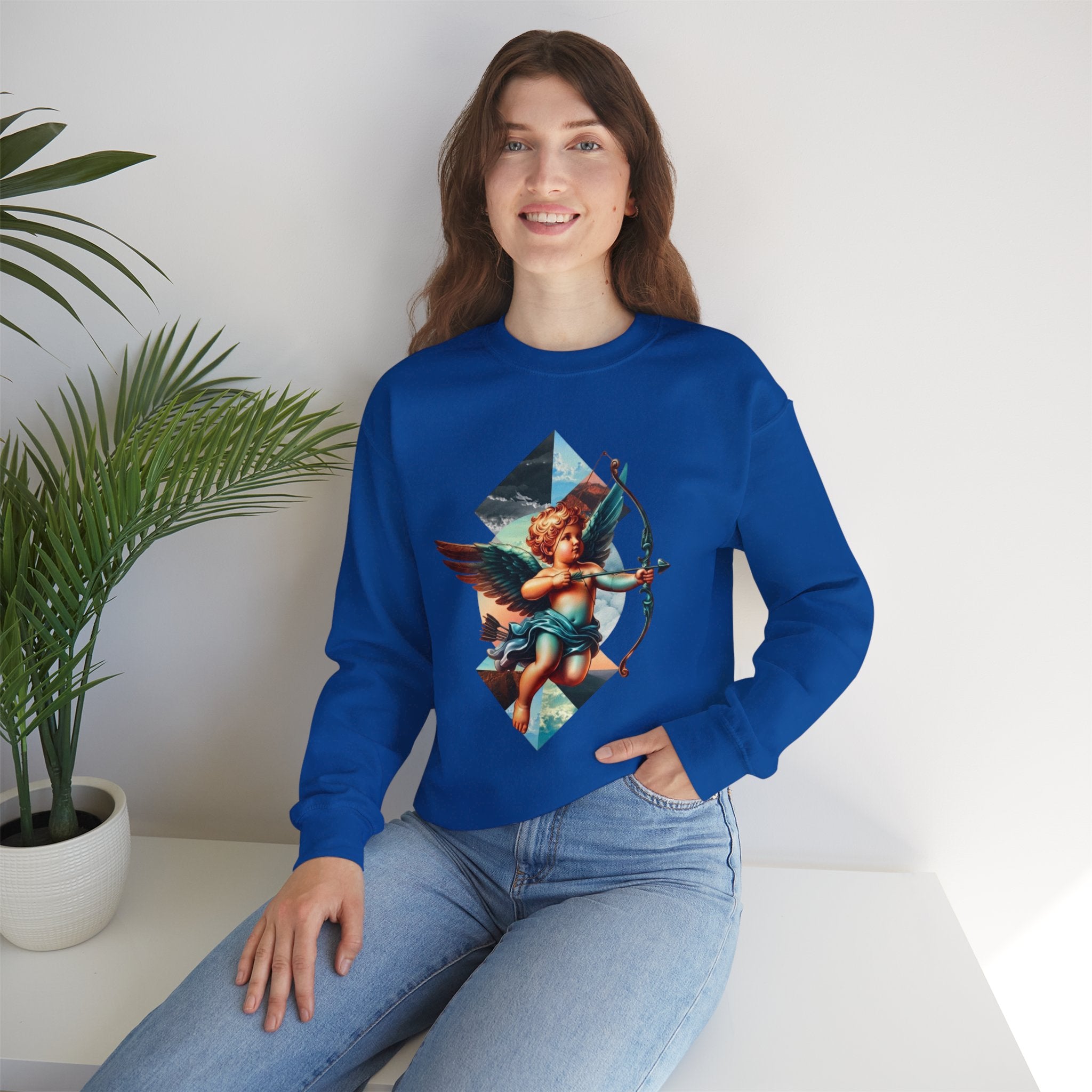 Cupid's Bow Blue + Arrow - Love, Infiniti Unisex Crewneck Sweater