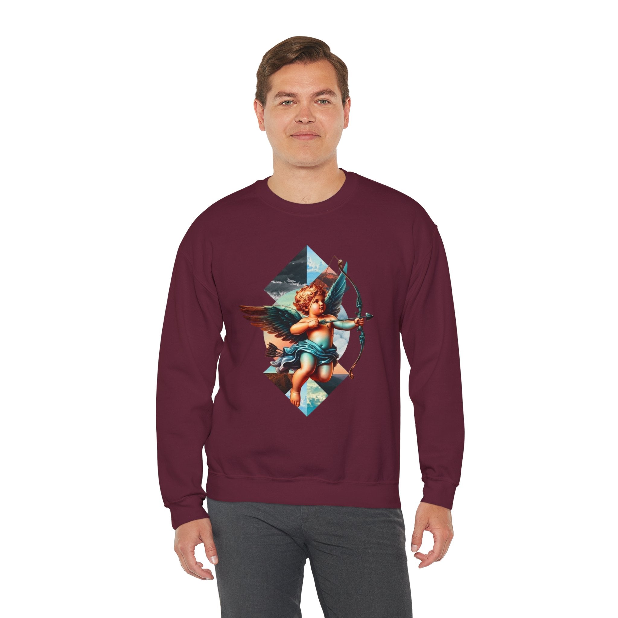Cupid's Bow Blue + Arrow - Love, Infiniti Unisex Crewneck Sweater