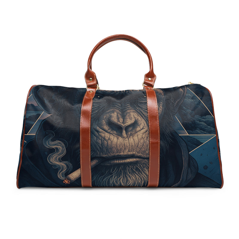 Galactic Weed Monkey Waterproof Travel Bag
