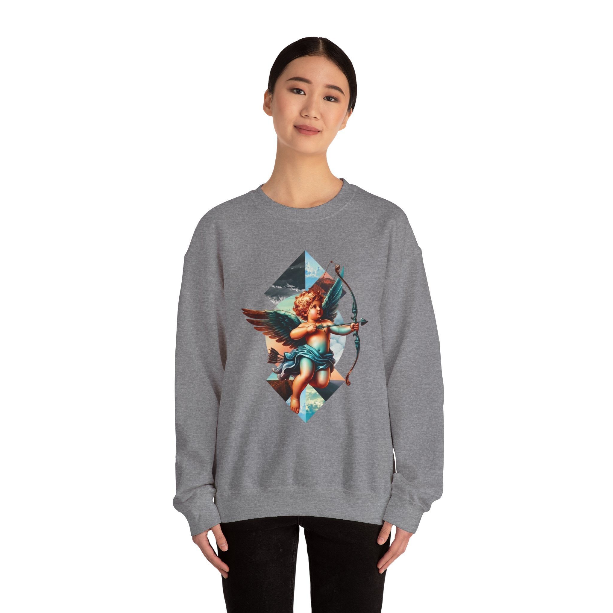 Cupid's Bow Blue + Arrow - Love, Infiniti Unisex Crewneck Sweater