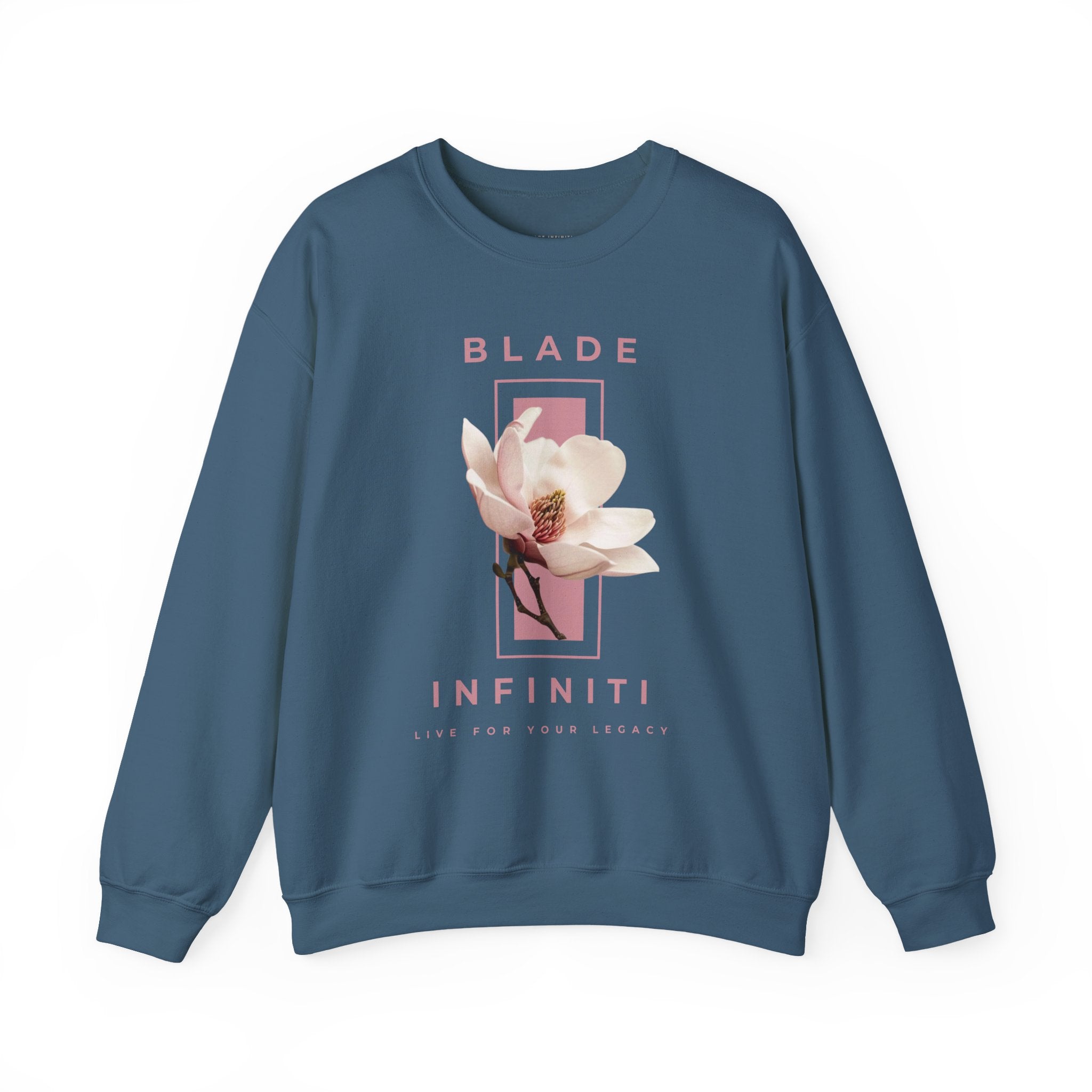 Essence of Infiniti Pink/Cream Floral Crewneck Sweater