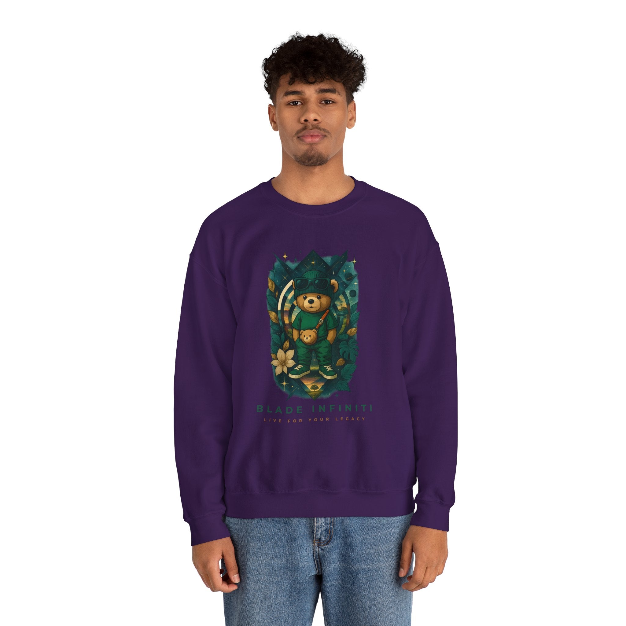 Galactic Teddy Bear V1 Unisex Crewneck Sweater