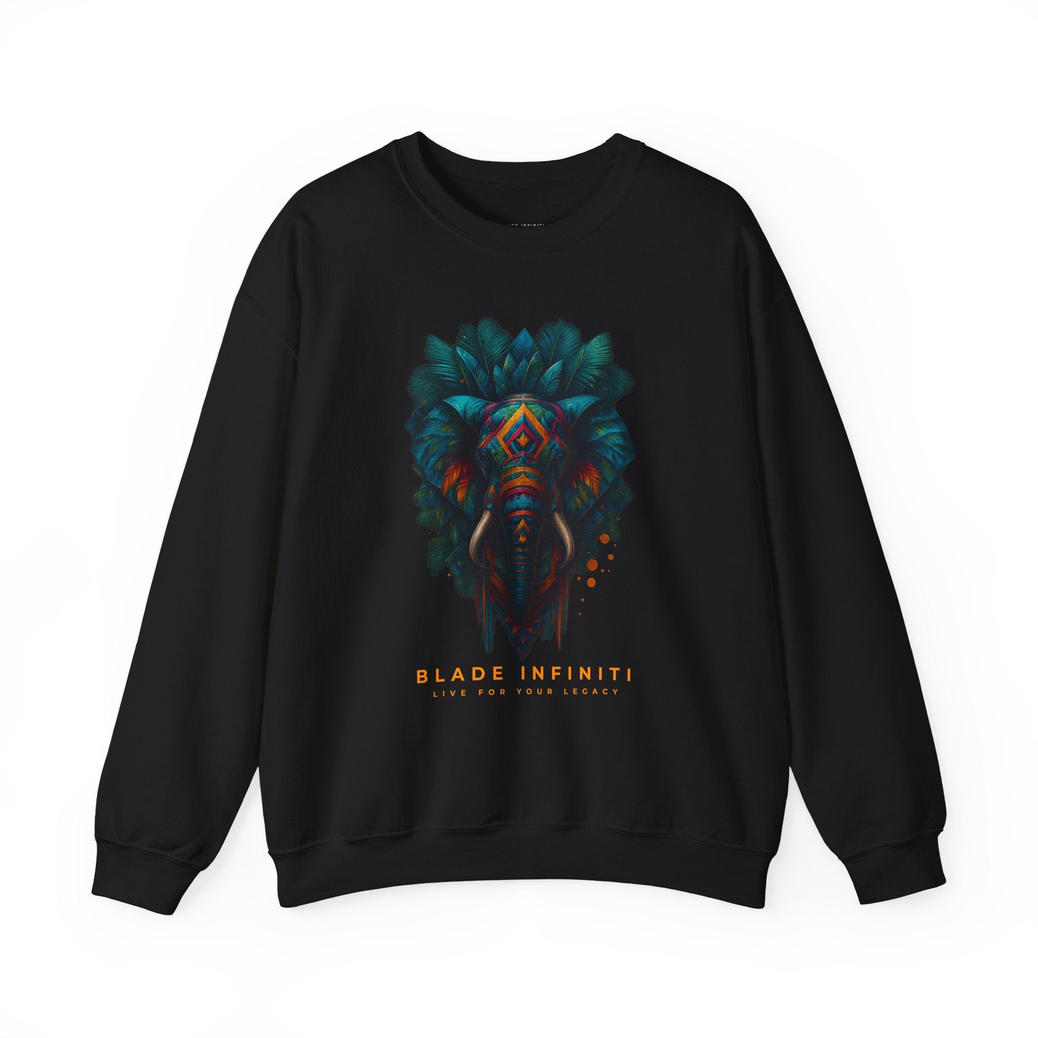 Midnight Tiki Elephant Unisex Crewneck Sweater