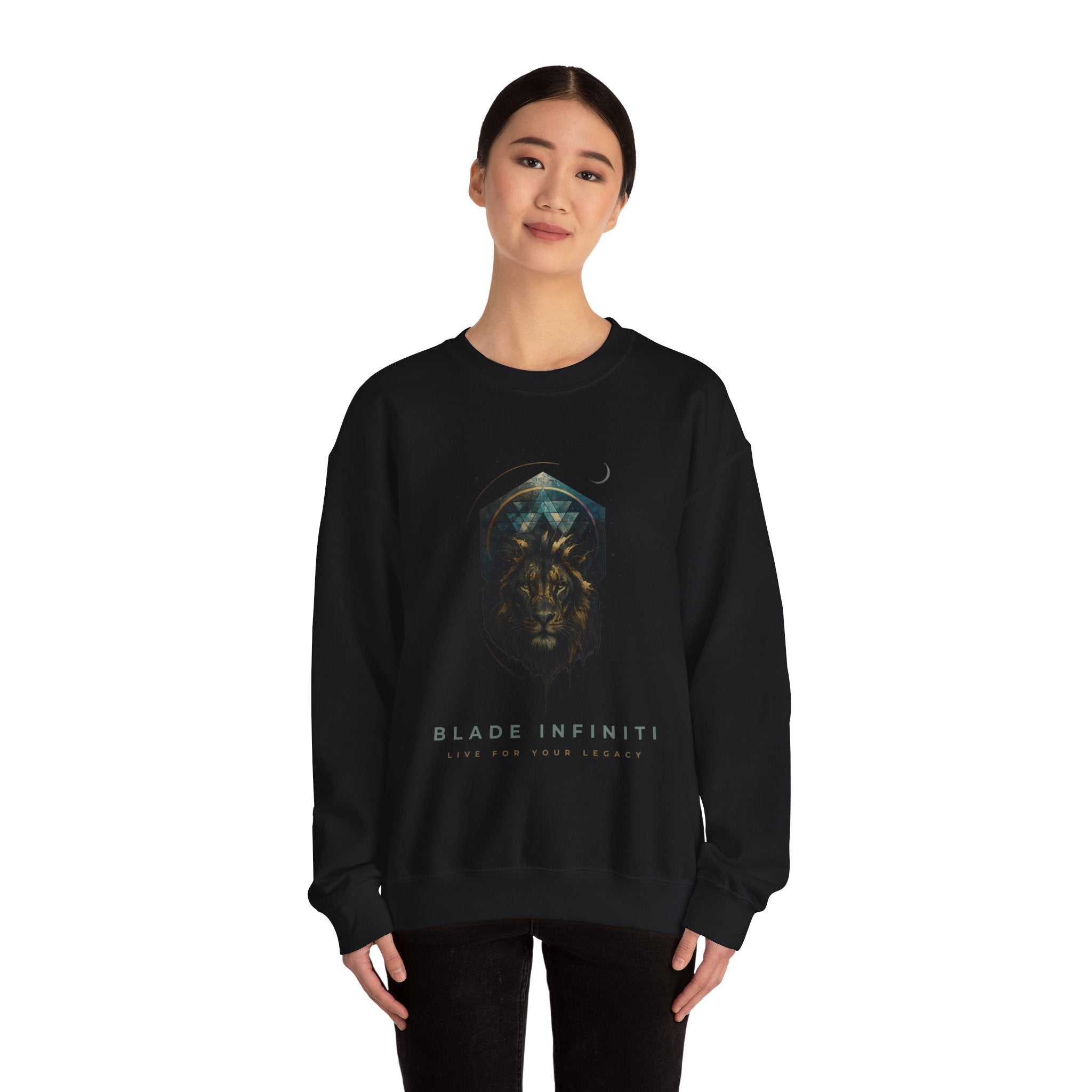 Galactic Lion Unisex Crewneck Sweater