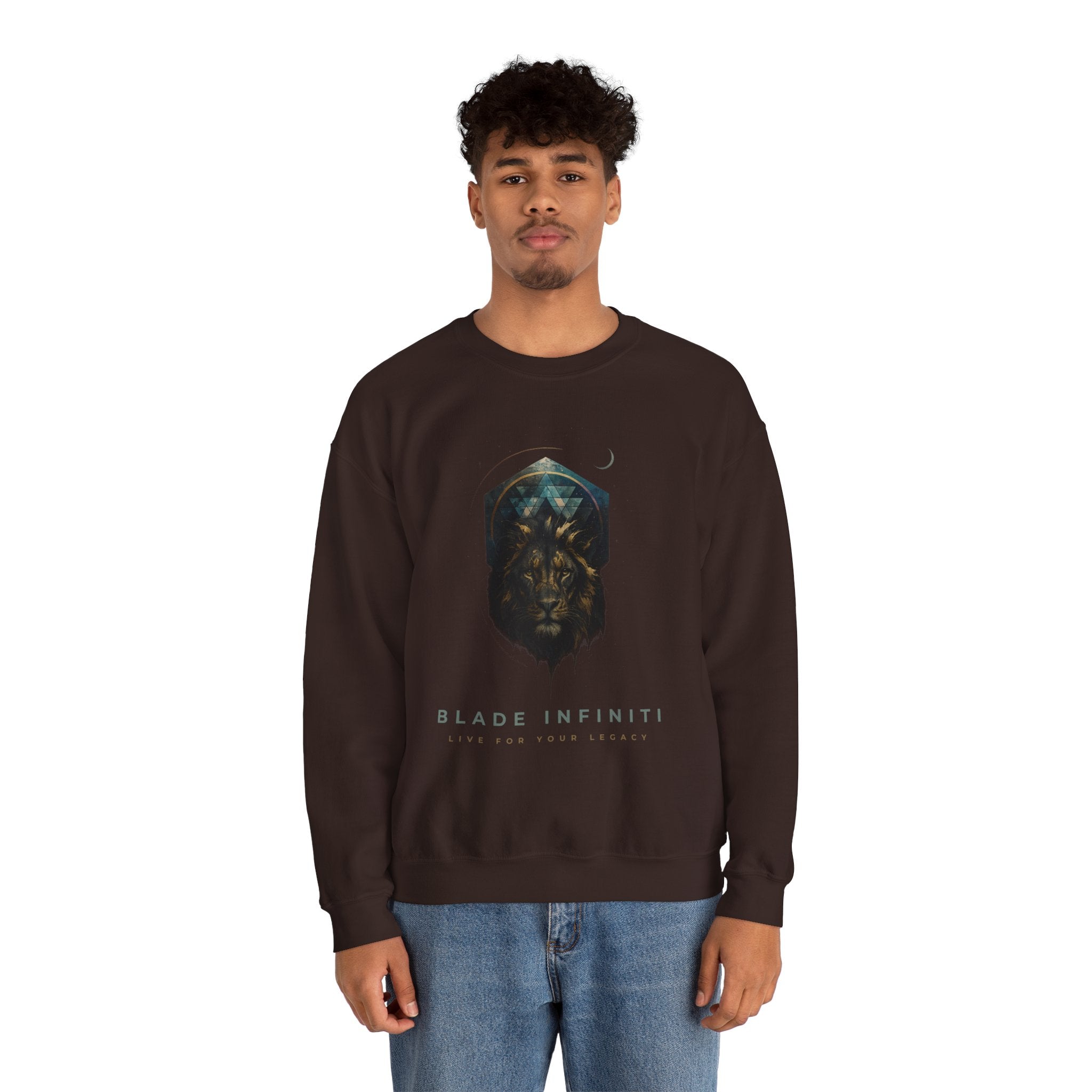 Galactic Lion Unisex Crewneck Sweater