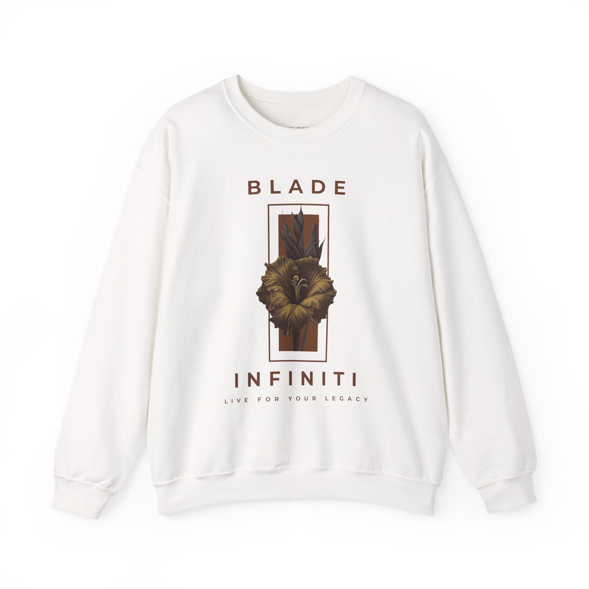 Essence of Infiniti Brown Floral Unisex Crewneck Sweater