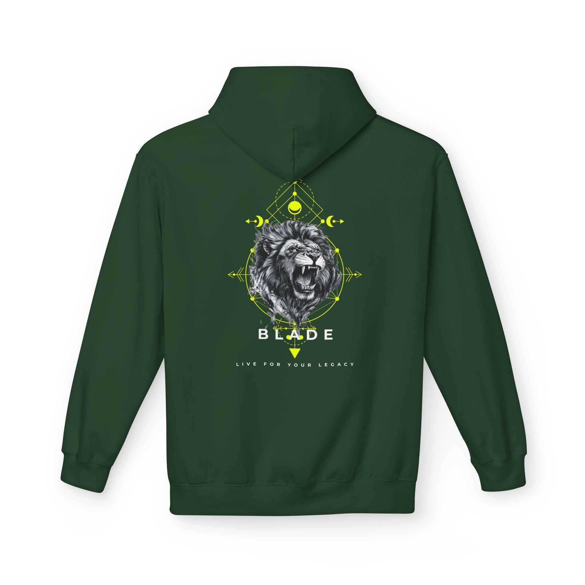 Geometric King White TX Lion Hoodie