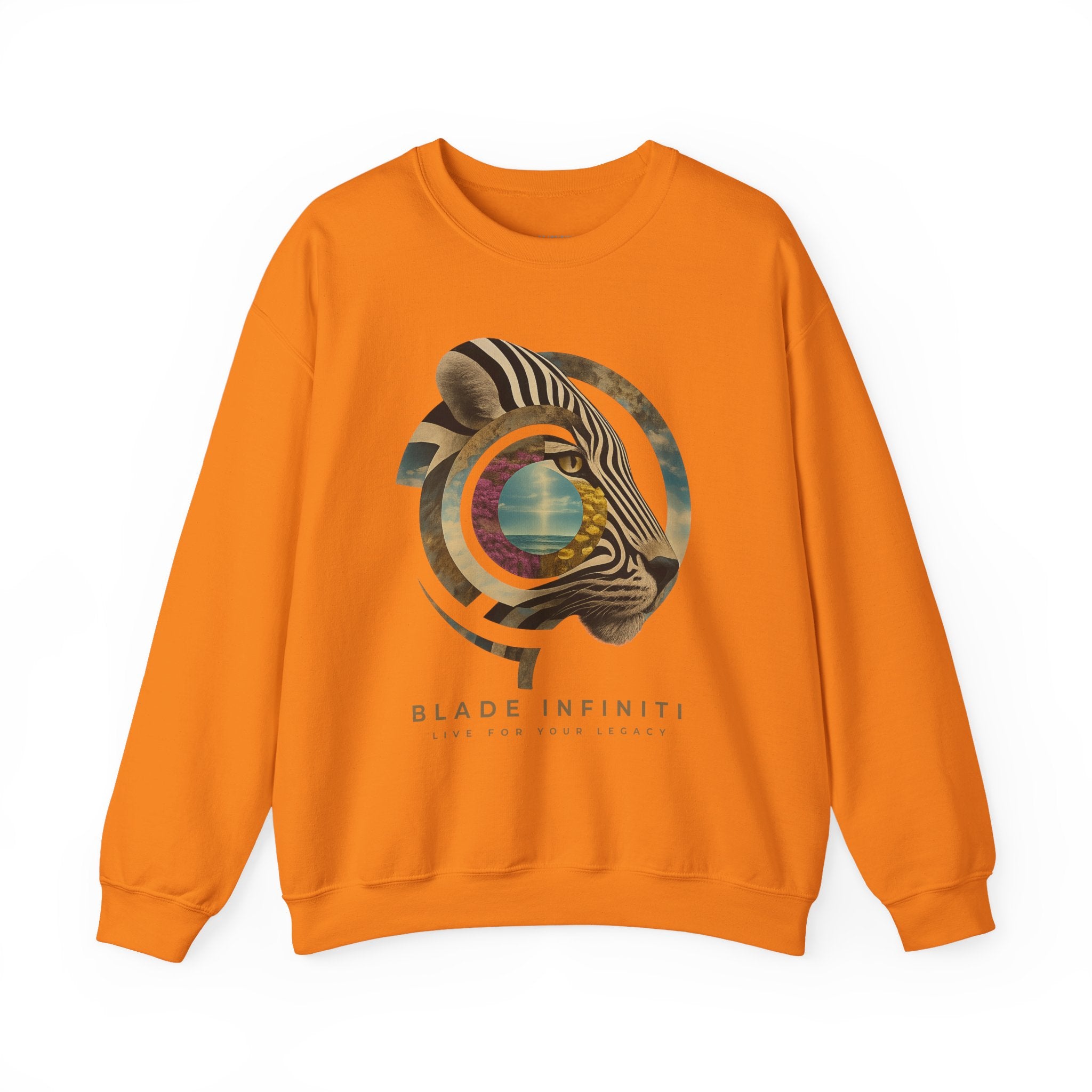 Safari Bloom Tiger Unisex Crewneck Sweater