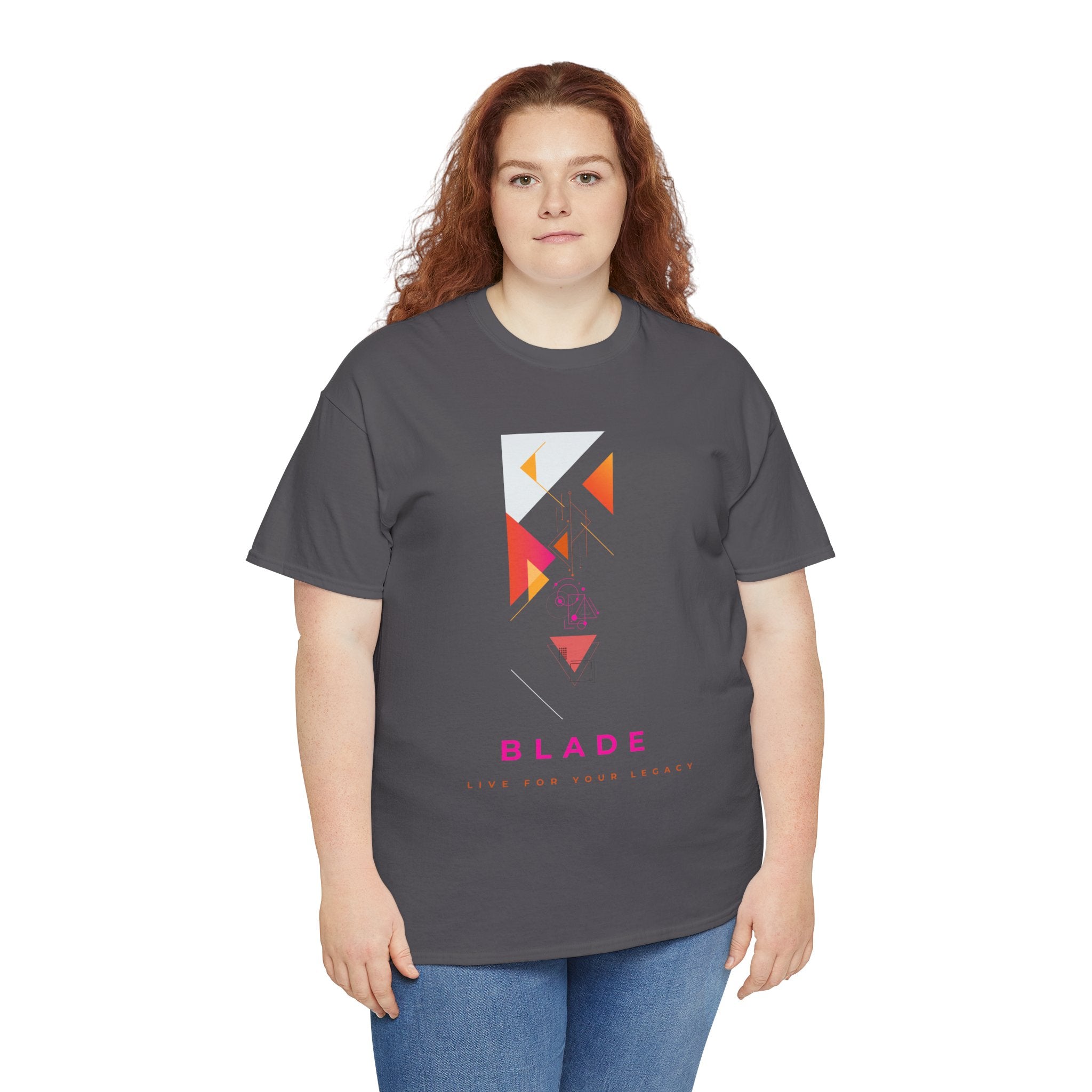 Geometric Odyssey  Pink/Orange T-Shirt