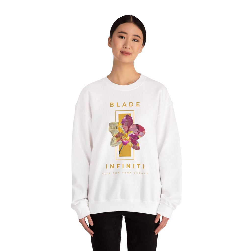 Essence of Infiniti Yellow Floral Unisex Crewneck Sweater