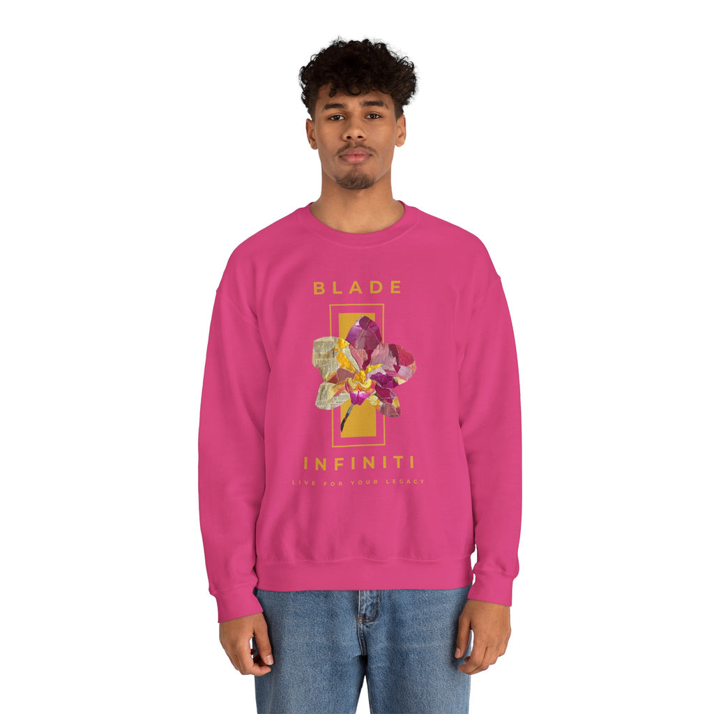 Essence of Infiniti Yellow Floral Unisex Crewneck Sweater