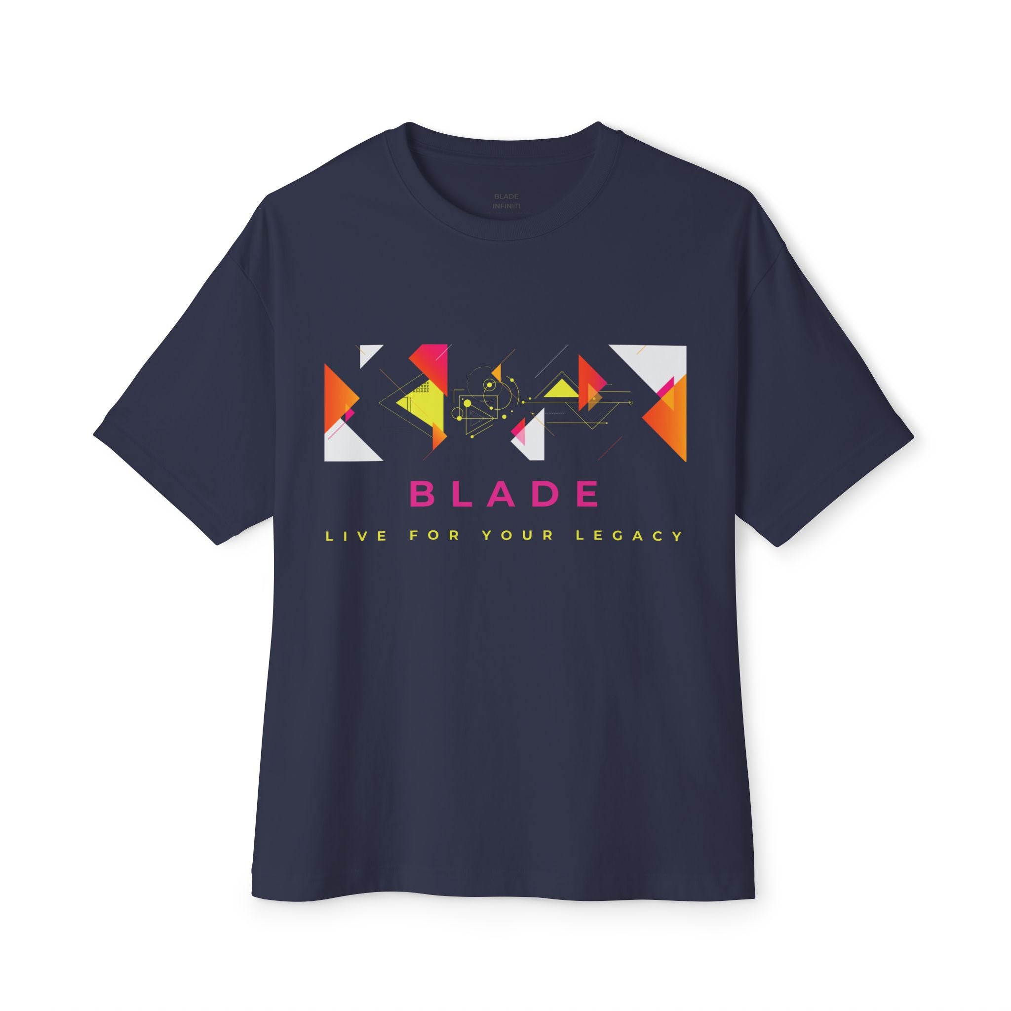 Geometric Odyssey Pink/Green Oversized Boxy T-Shirt