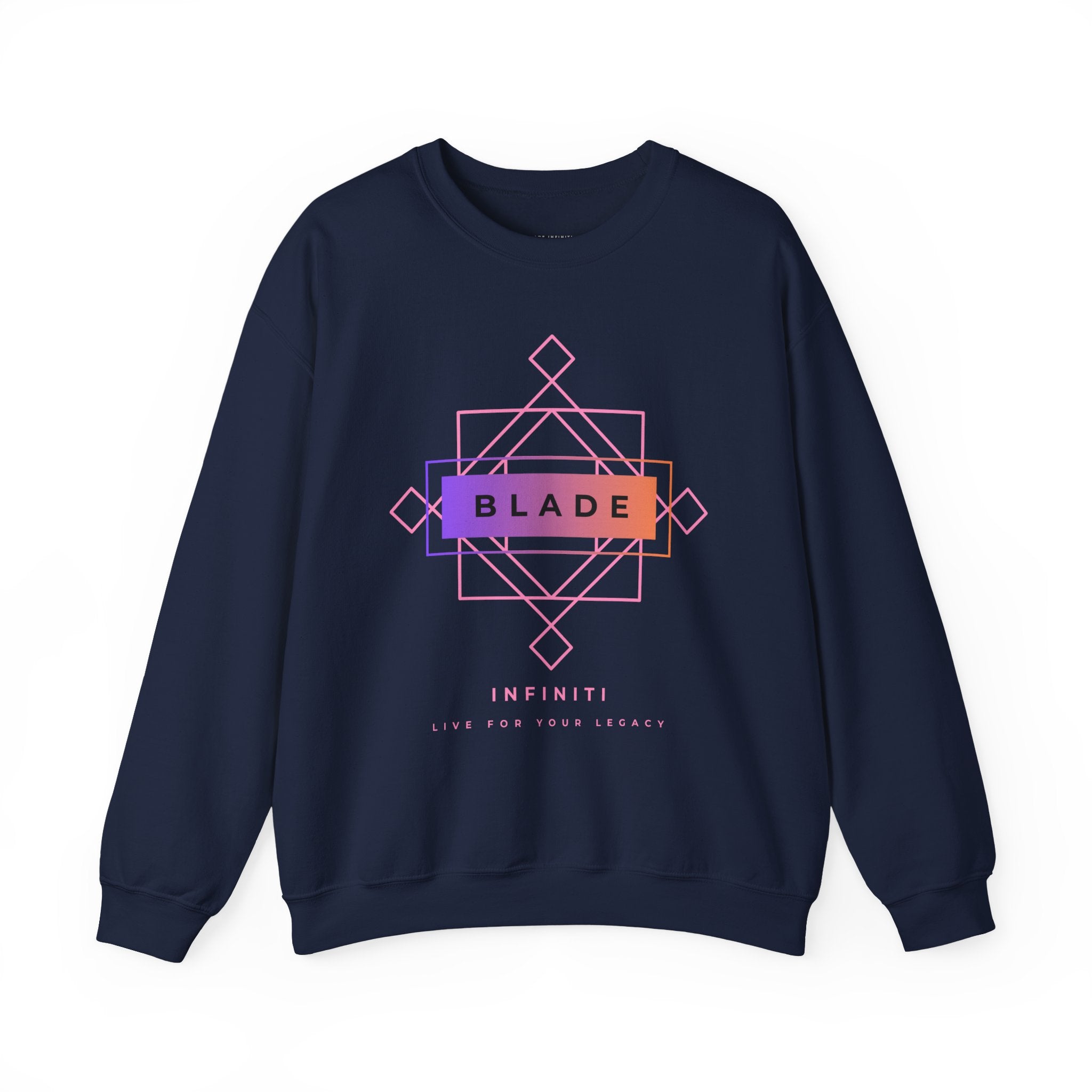 Geometric Infiniti Pink/Purple Ombre Unisex Crewneck Sweater