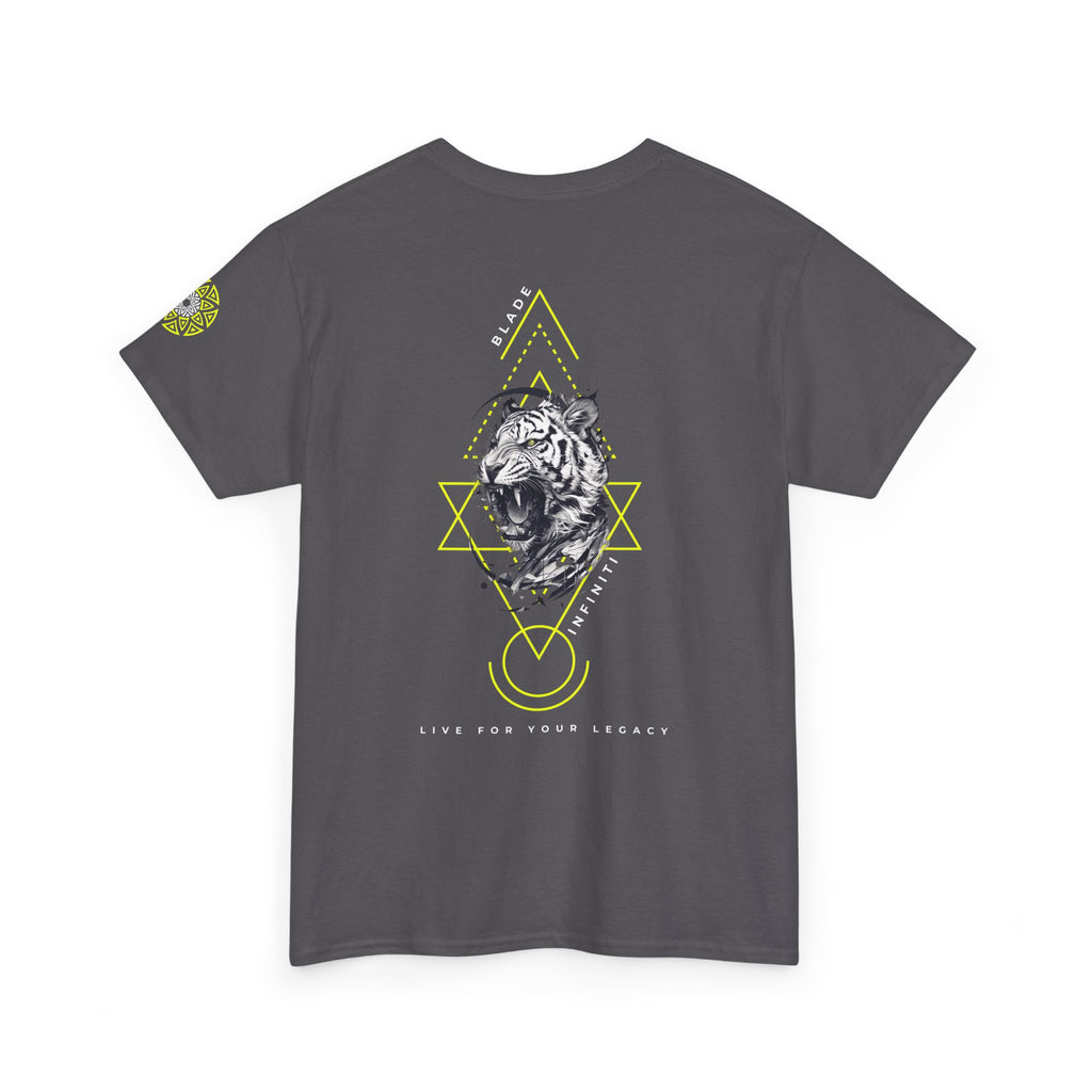 Geometric King Version 2 Neon Green Tiger Back T-Shirt