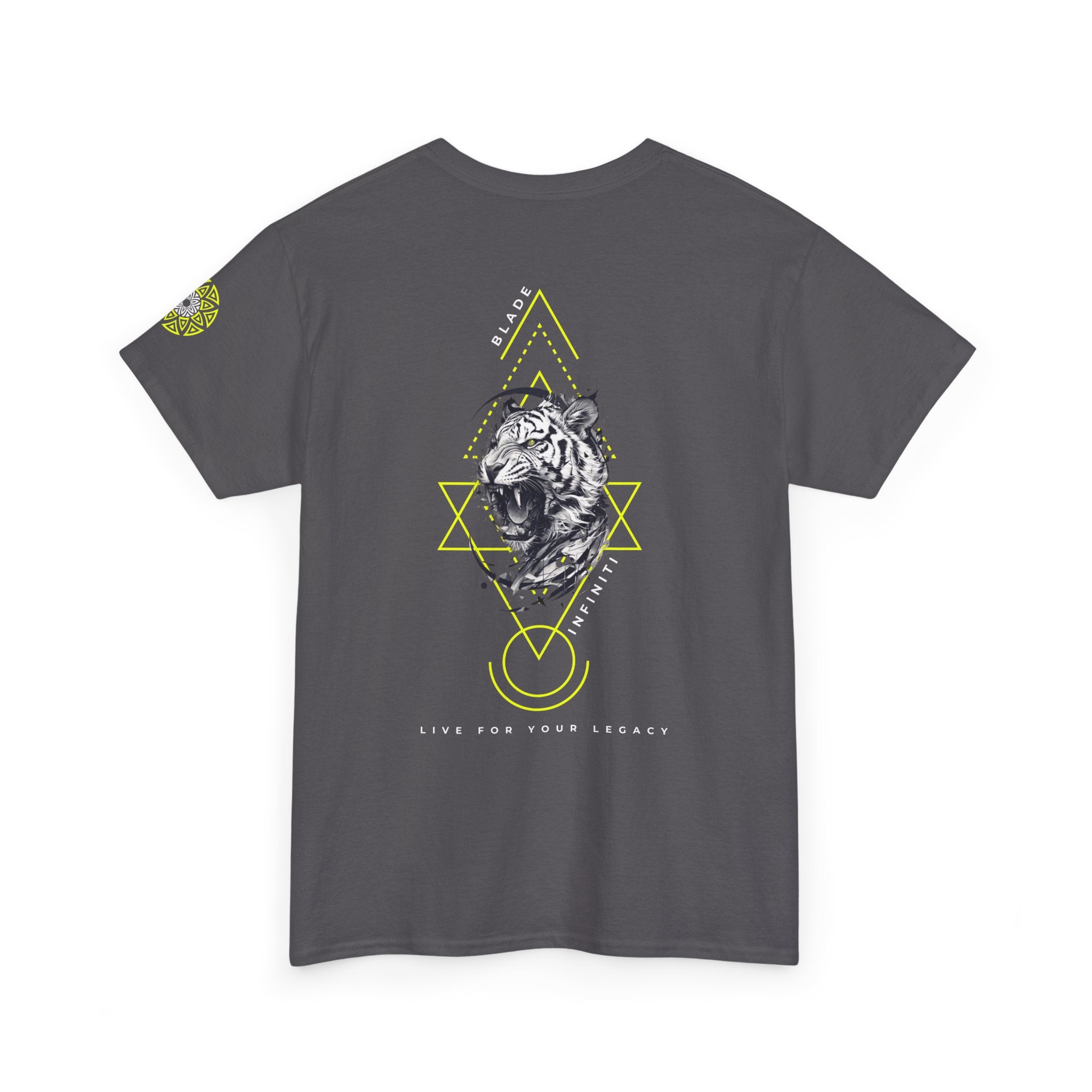 Geometric King Version 2 Neon Green Tiger Back T-Shirt